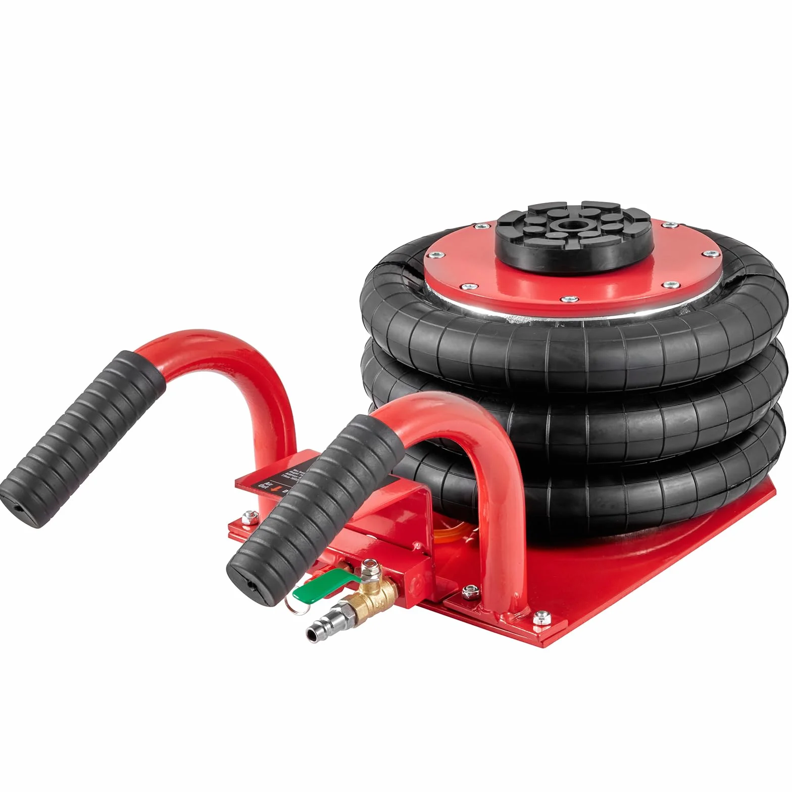 VEVOR Cric ad aria compressa, 3 tonnellate/5000 kg, cric airbag con sei tubi in acciaio, sollevamento fino a 450 mm, cric pneumatico a sollevamento rapido 3-5 s, con maniglie laterali per auto, garage
