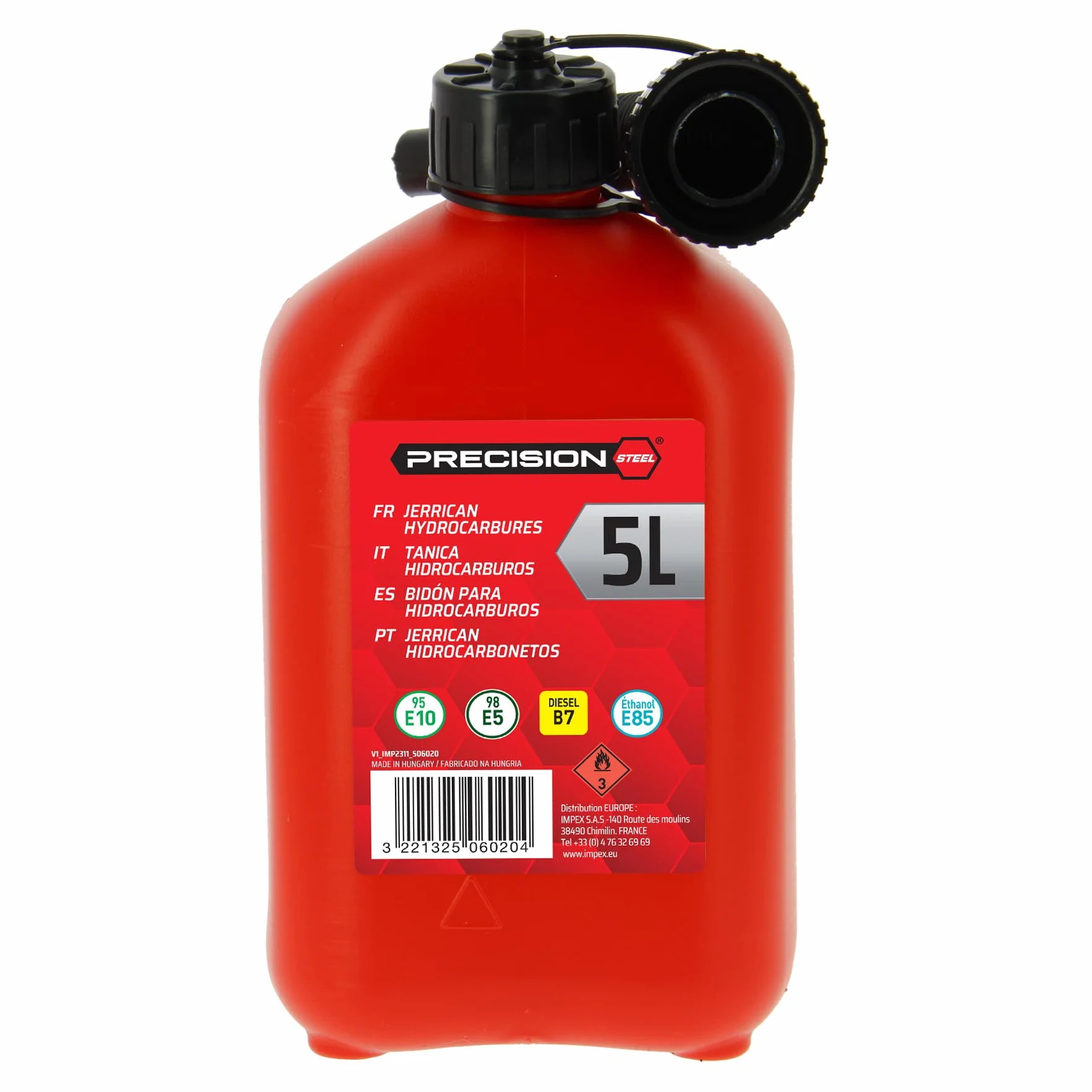 Cartec Tanica Omologata Carburanti Rosso 5 Litri