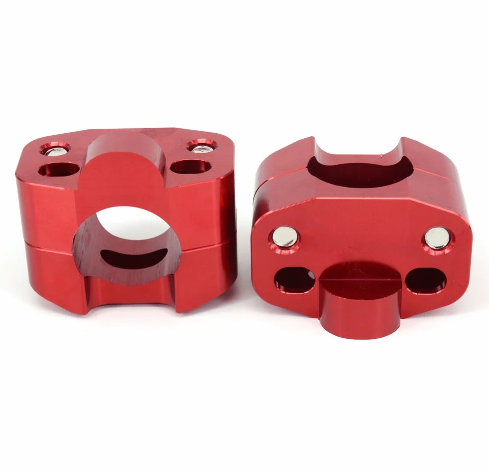 Manubrio Moto 28 mm 1 1/8" + Manopole + Riser + Protezione per CR CRF KX KXF RMZ Dirt Bike Rosso