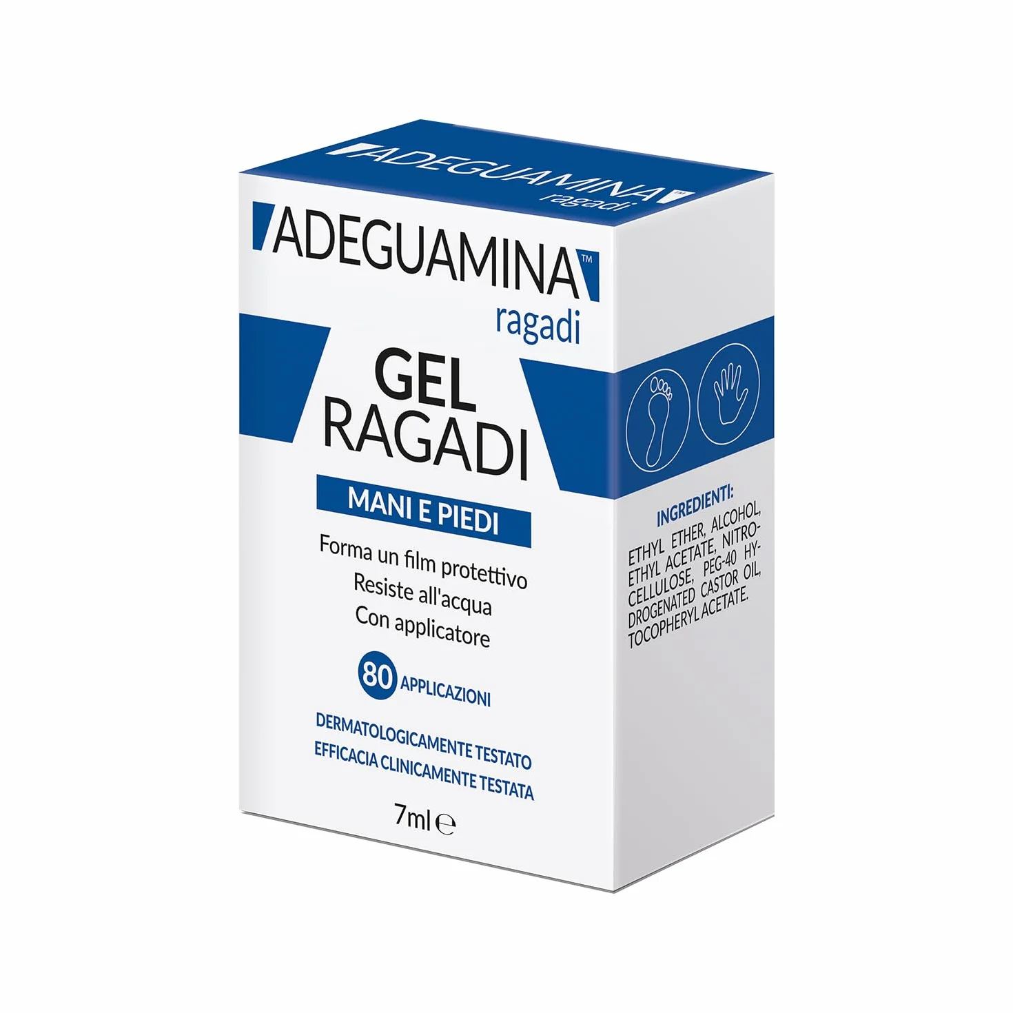Gel Ragadi e Geloni Mani e Piedi 7ml, Resistente all'Acqua, Effetto Rigenerante, 80 Applicazioni
