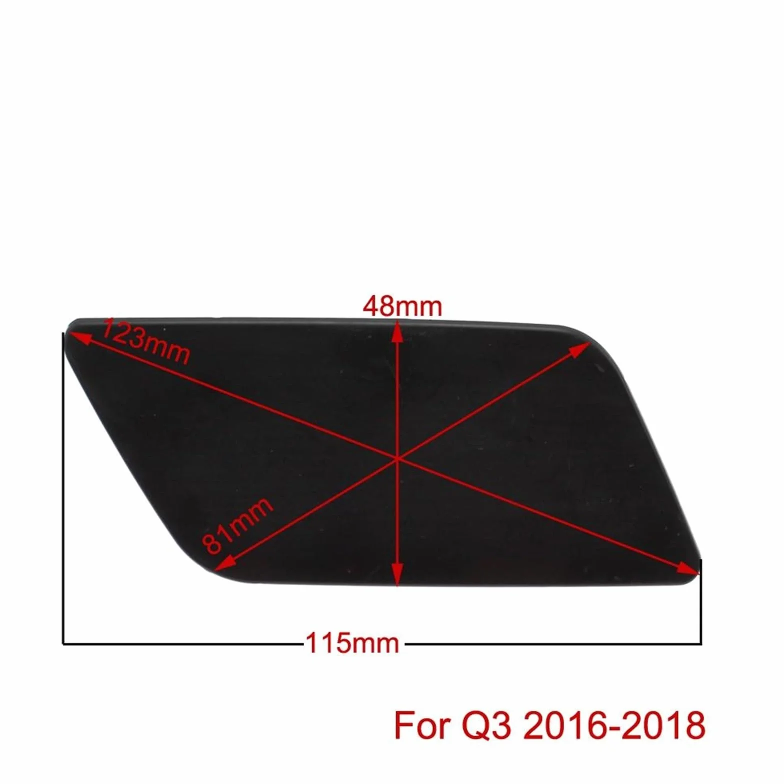 for, Q3 2012 2013 2014 2015 2016 2017 2018 Nuovo paraurti anteriore Copertura lavafari Tappo acqua fari 8U0955275 8U0955275E coperchio ugello lavafari(SET For 2012-2015)