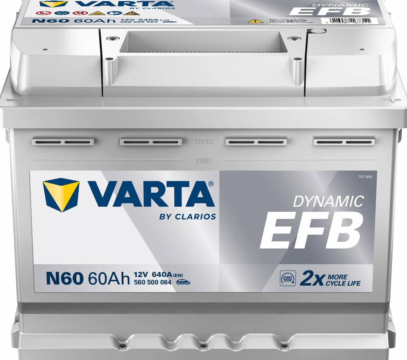 Varta Blue Dynamic EFB N60, 60 Ah 640 A per Autovettura