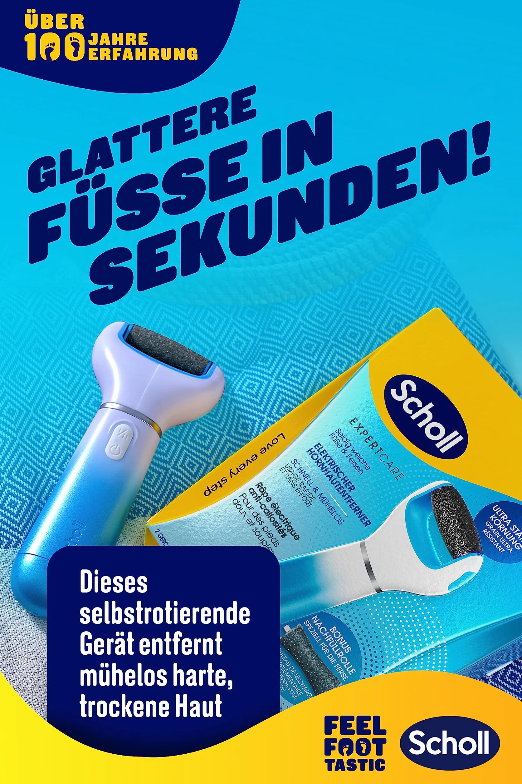 Scholl Expert Care elettrico rimuovi calli con rullo di minerali marini