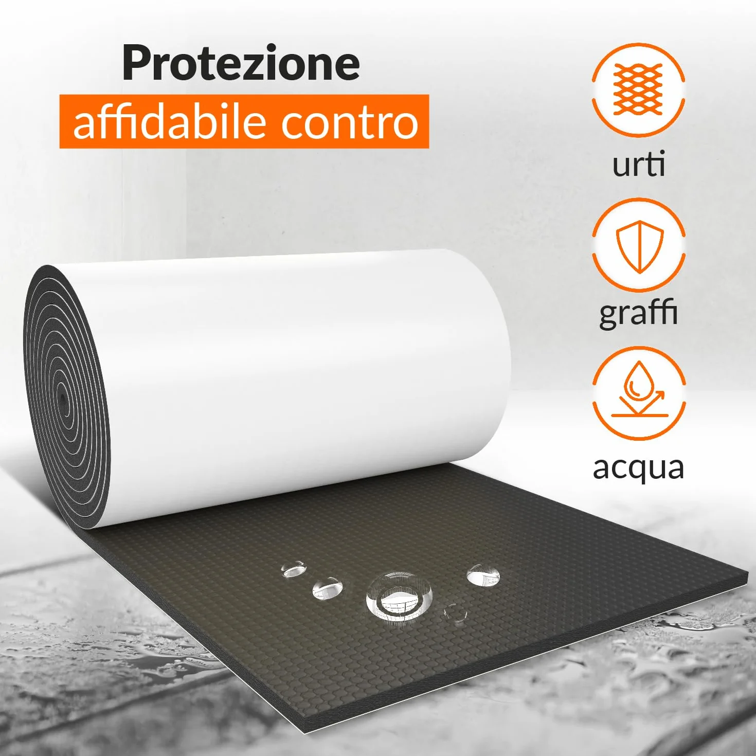 Upgrade4cars Paracolpi Garage Auto da Muro Nero |2 x Pannello Gommapiuma Adesiva Proteggi Portiere | Protezione Paraurti