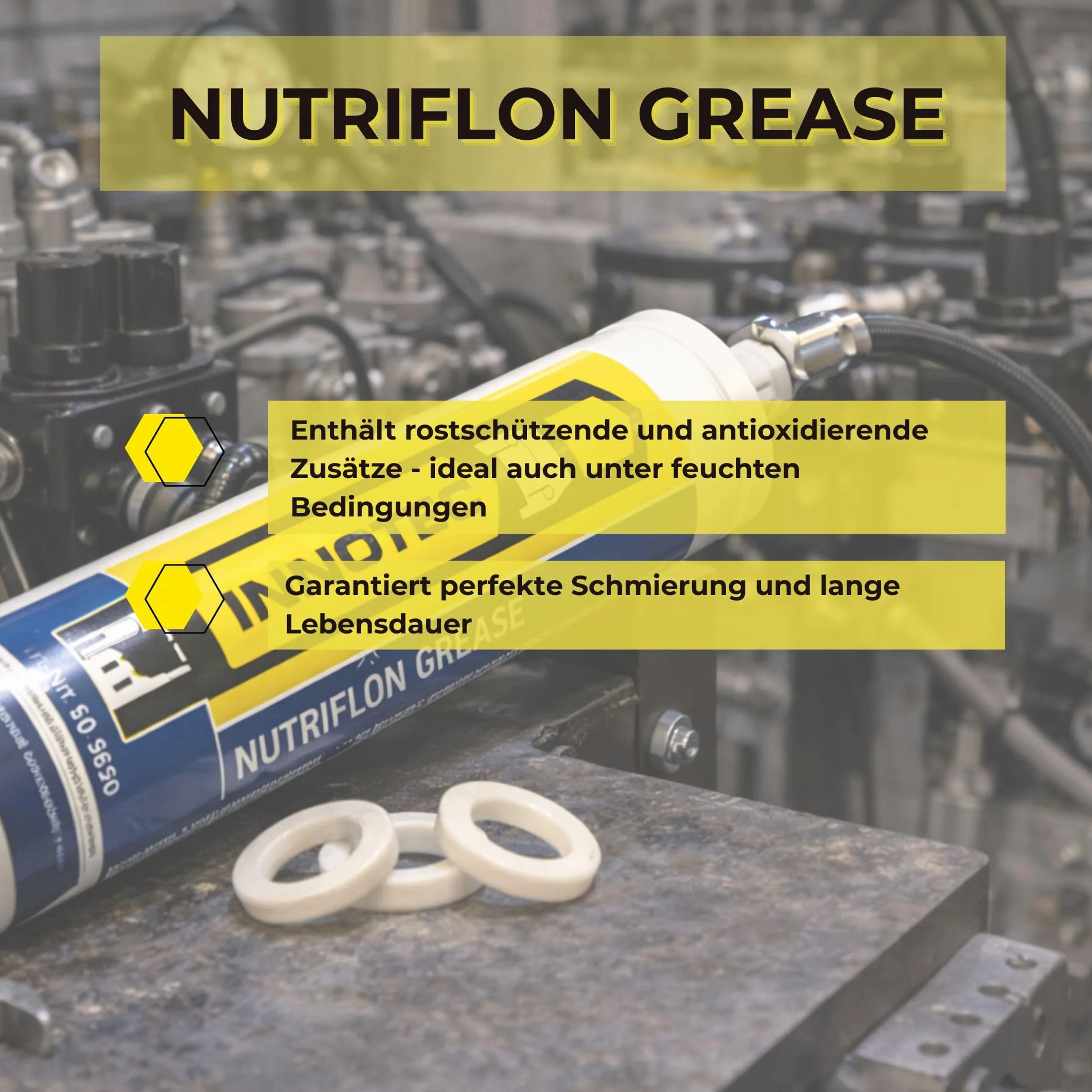 INNOTEC Nutriflon Grease 400 g Grasso lubrificante bianco alimentare NSF-H1 anticorrosione resistente all'acqua