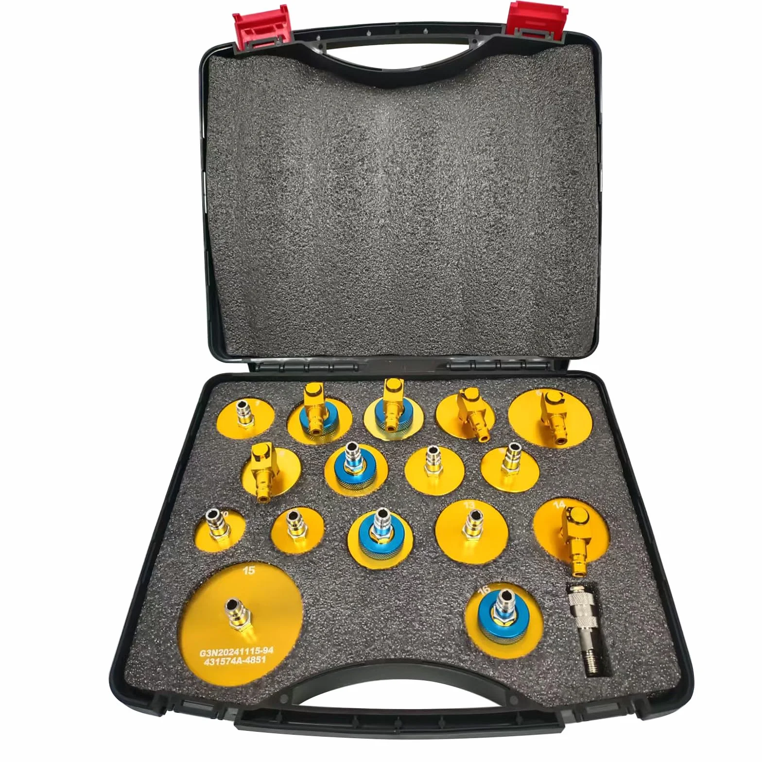 Adattatore per Spurgo Freni 17 Pezzi con Snodo Rapido Oro