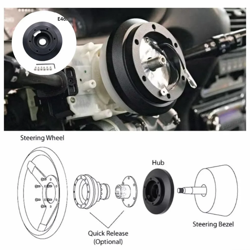 Adattatore per mozzo volante in lega di alluminio per BMW E46 318i 323i 325i 328i 330i M3 Z4
