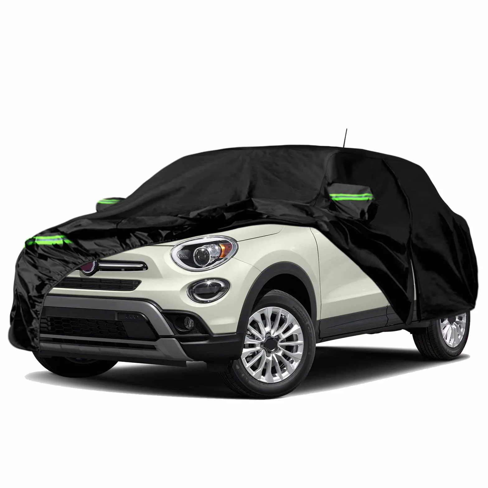 Telo Copriauto Impermeabile Compatibile con 2015-2024 Fiat 500X/Cross/Urban Look/sport, Copertura Auto per Esterno Copertura Auto Traspirante protezione da Pioggia Neve Brina Polvere Raggi Solari