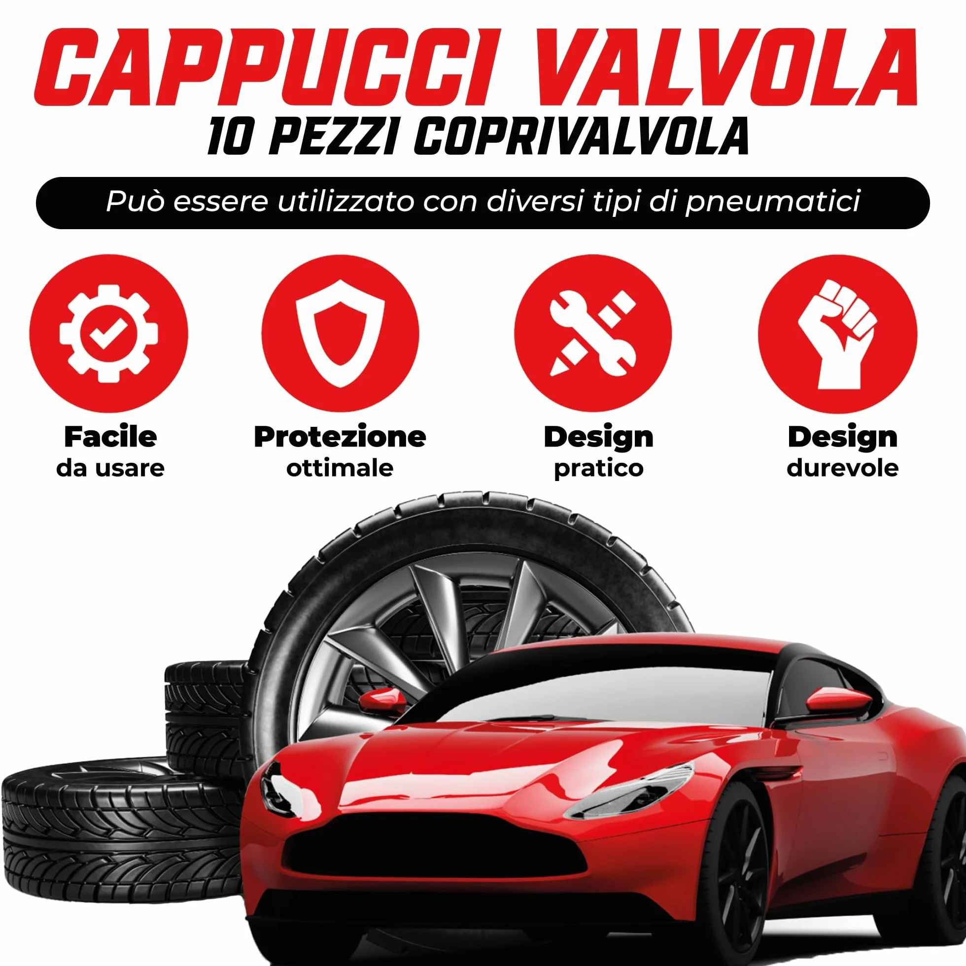 Cappucci valvola in alluminio set da 4 Tappi per valvole Schrader Blu