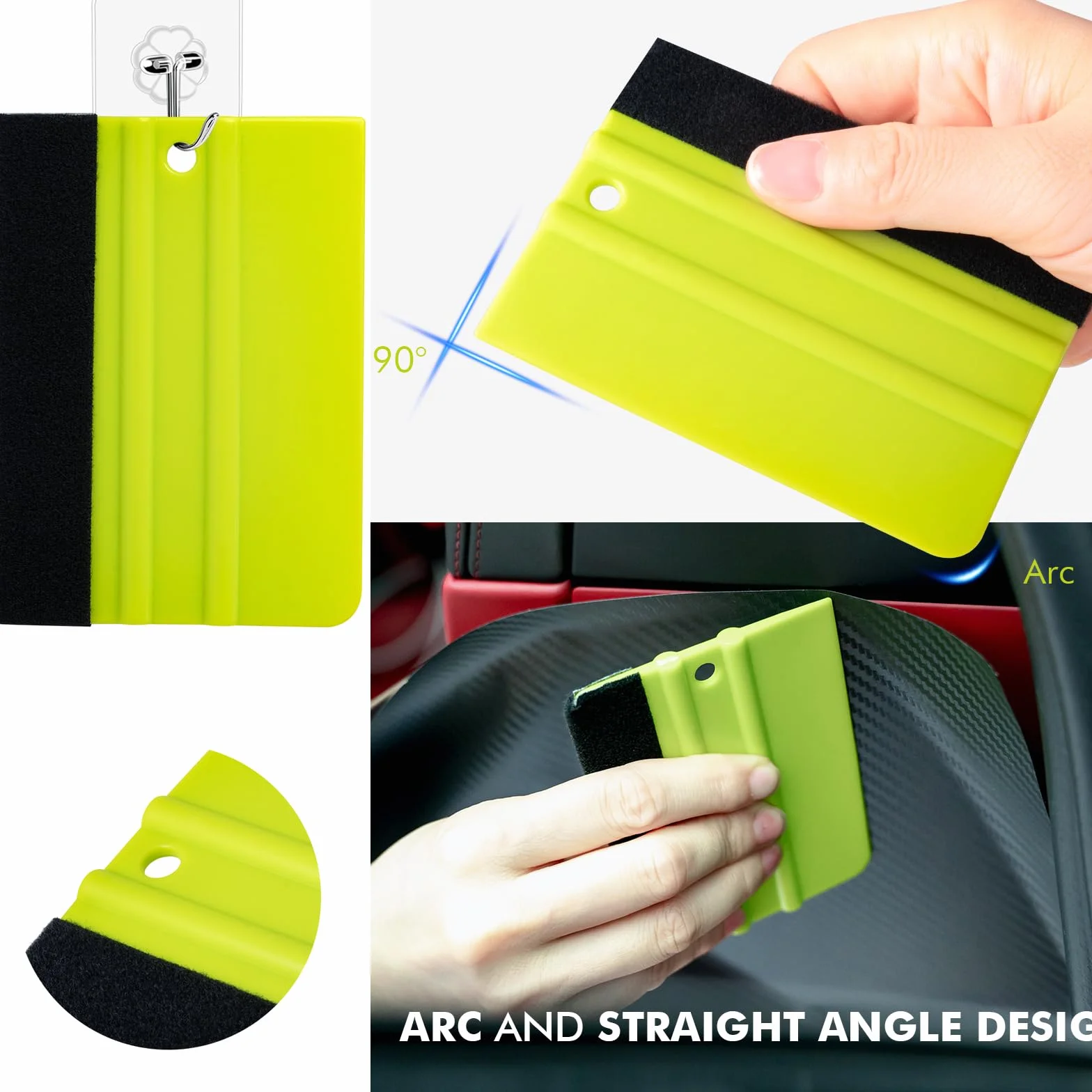 FOSHIO Kit di Attrezzi di Installazione di pellicole per vetri per Auto, Coltello Multiuso, tergipavimento in Feltro, spatole Mini Stick taglierino