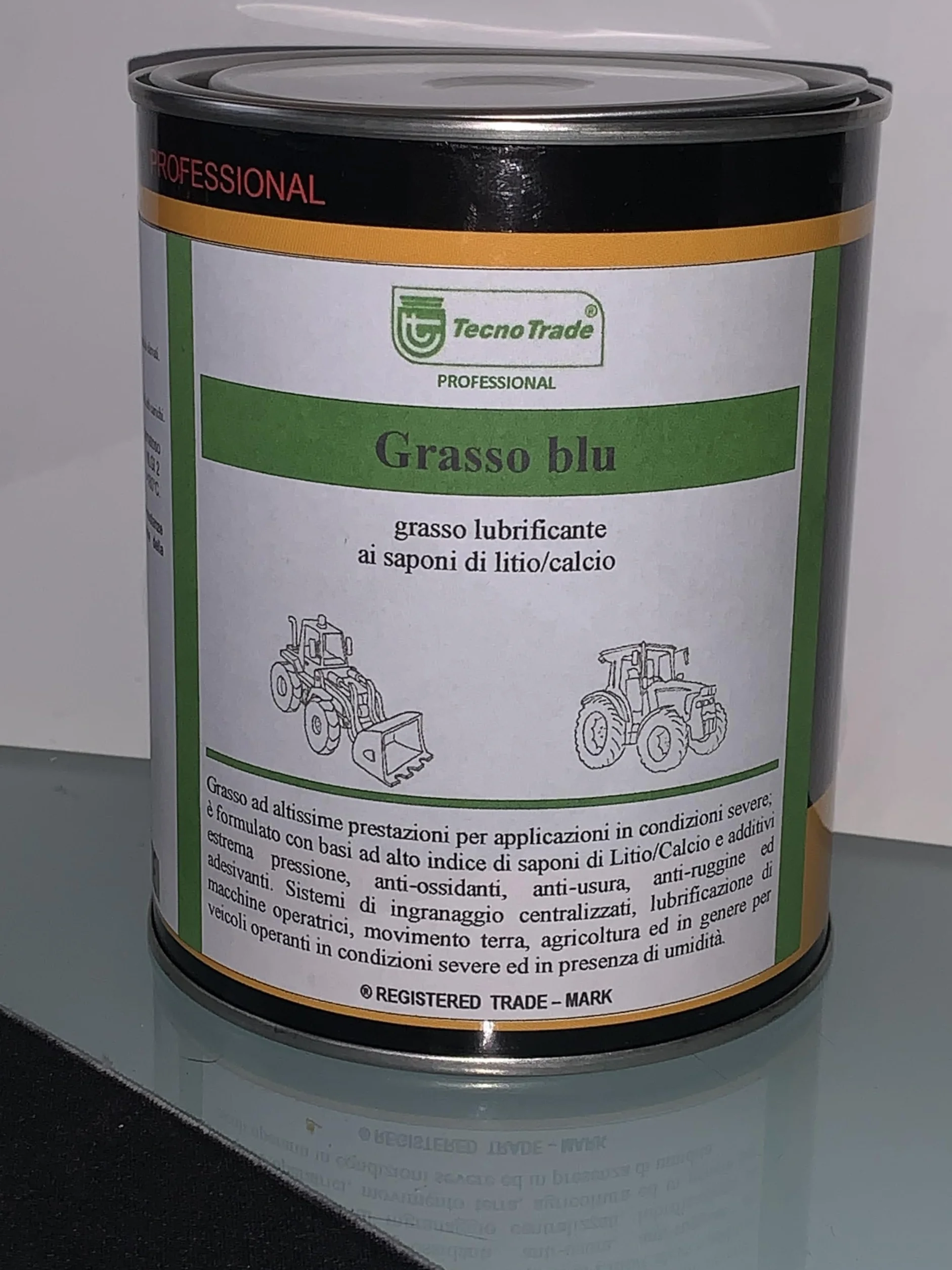 Grasso blu TecnoTrade lubrificante ai saponi di litio/calcio 1000ml