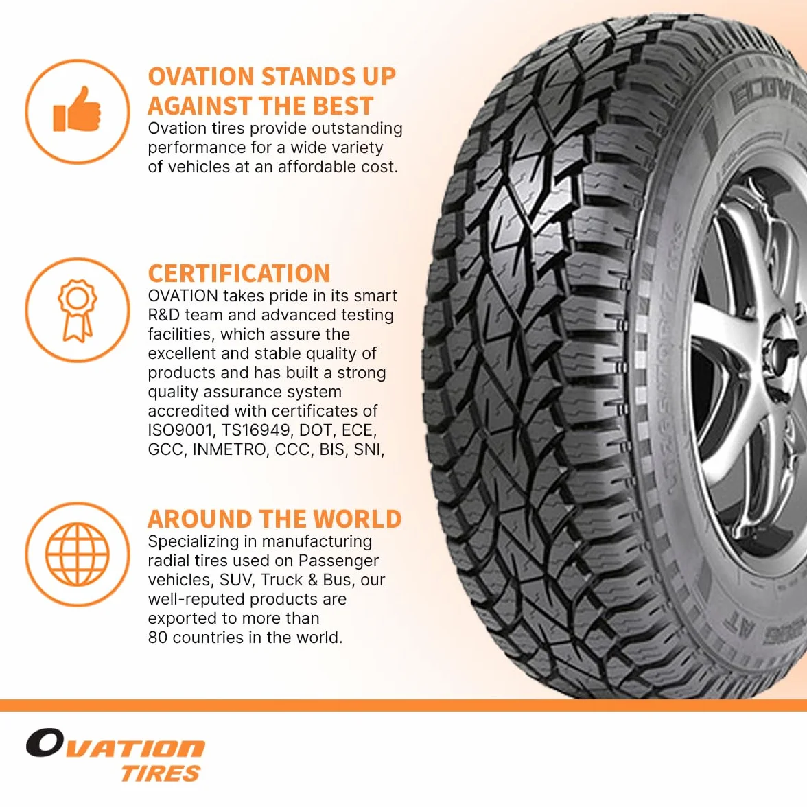 Pneumatico OVATION VI-286 285/70 R17 121/118R