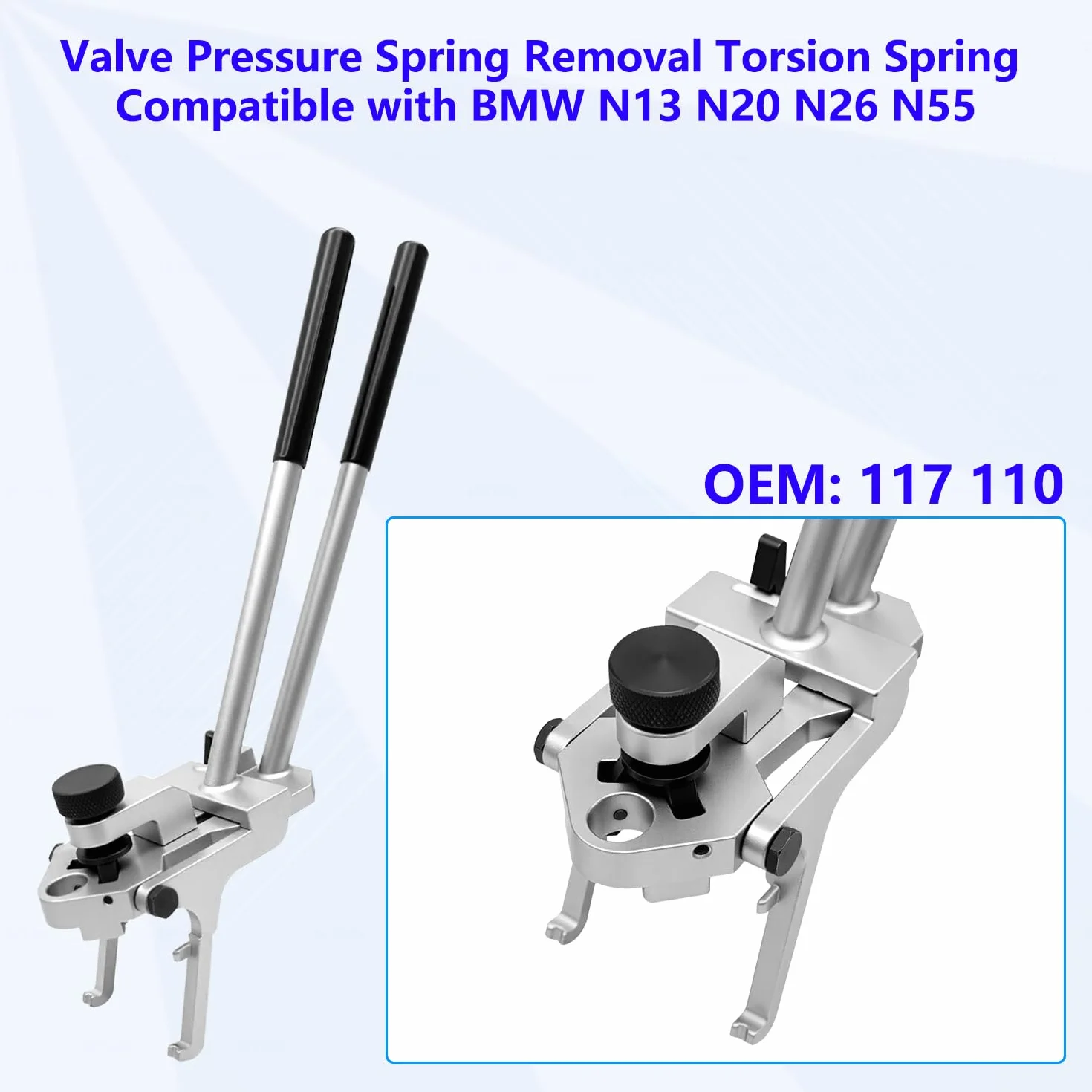 ZKTOOL Compressore per Molle Valvole, Attrezzo per la Sostituzione della Molla di Compressione della Valvola, per BMW N13 N20 N26 N51 N52 N53 N54 N55, Attrezzo per Molle di Torsione della Valvola