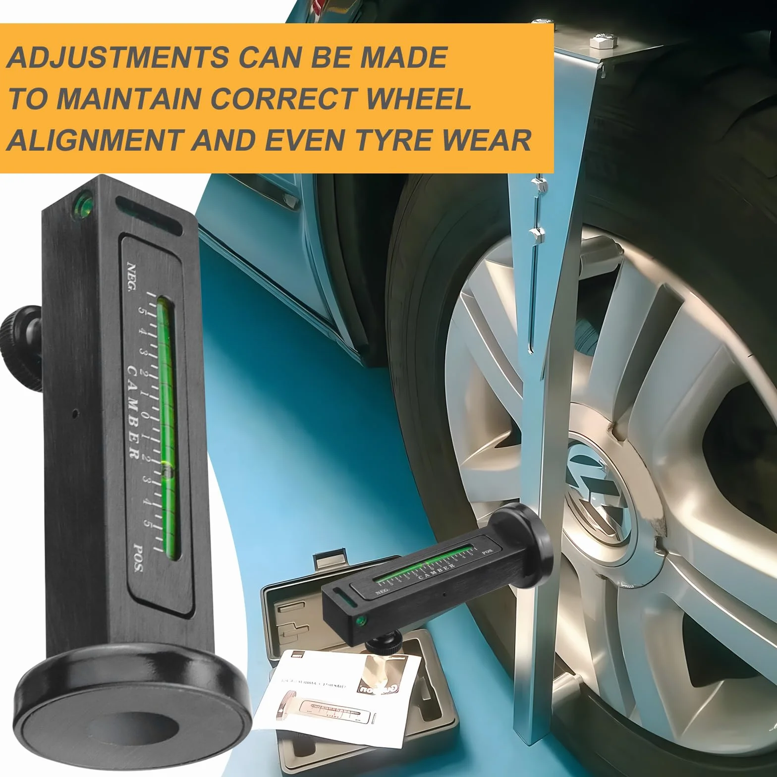 Allineamento Camber, Strumento di Allineamento Ruote Auto, Magnetometro per Riparazione Pneumatici Camper e Camion