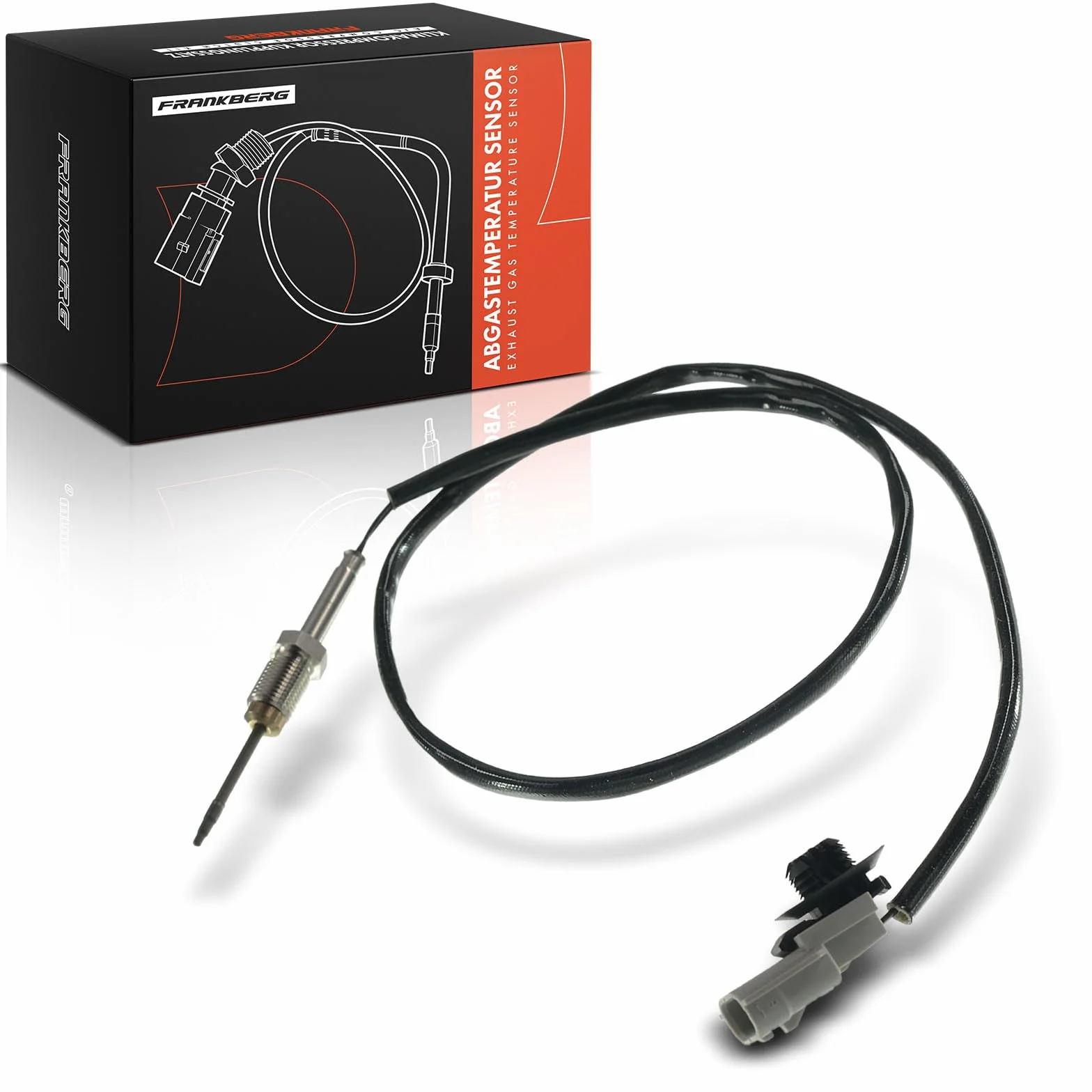 Frankberg Sensore temperatura gas di scarico 2-Poli Compatibile con Megane III Grandtour KZ0/1 Laguna III Grandtour KT0/1 Laguna III BT0/1 Laguna Coupé DT0/1