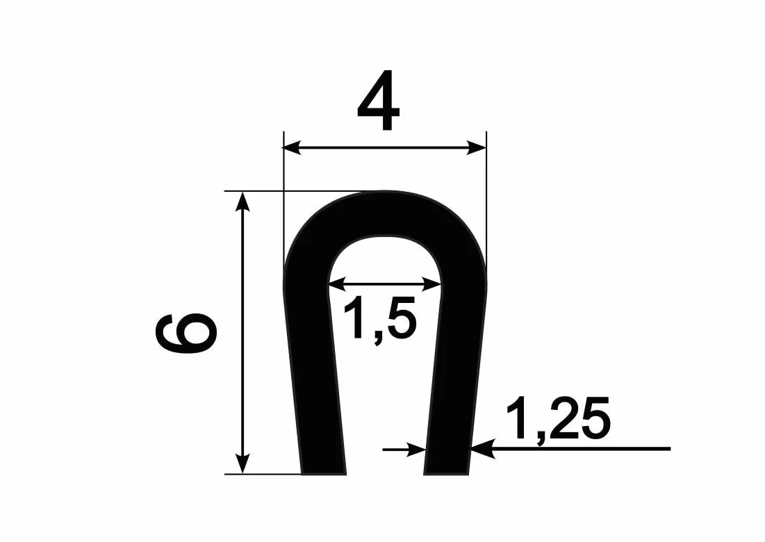 EUTRAS KSO4004 paraspigoli protezione bordi nero 0,4-1,5 mm per lamiere portiere auto Made in Germany