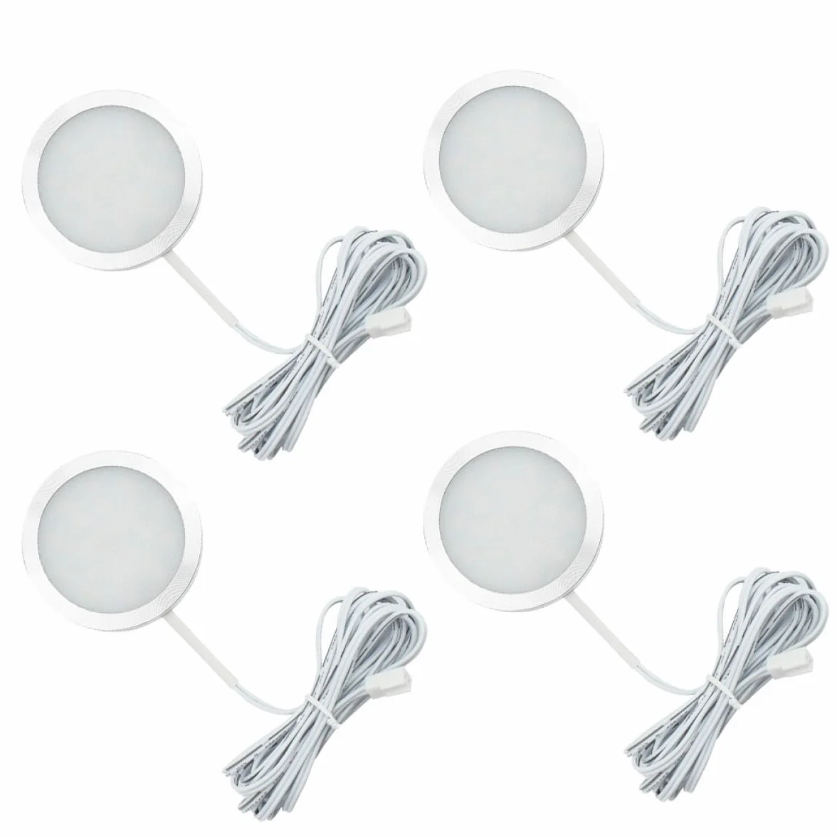 Lampada LED da Incasso 12V Rotonda 4 Pezzi per Camper Luce Soffitto Bianca Faretto LED Compatto Alluminio