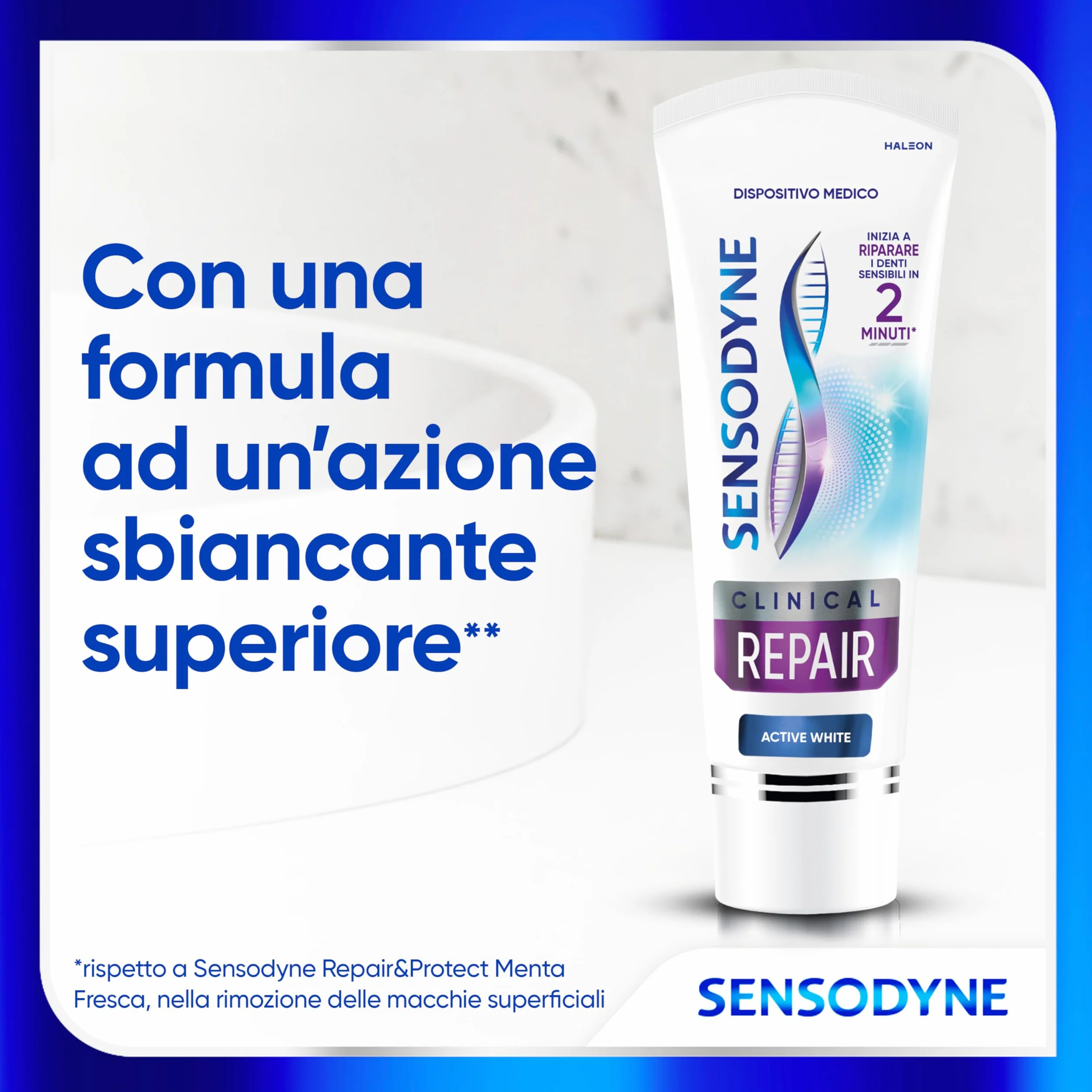 Sensodyne Clinical Repair Active White Dentifricio Denti Sensibili Sbiancante 75ml