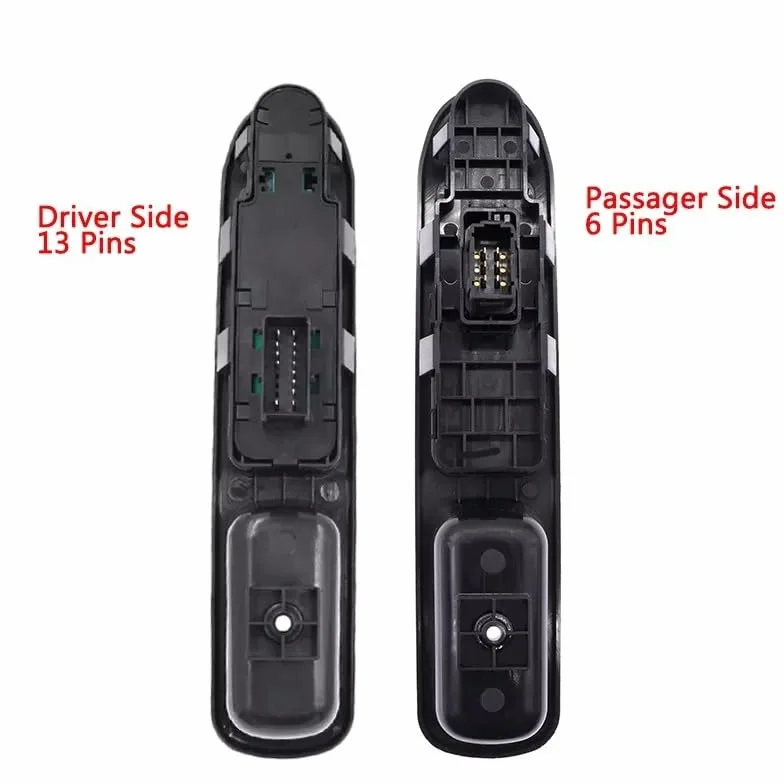 2 pezzi Interruttore alzacristalli elettrico per auto, pulsante alzacristalli lato passeggero e conducente, Peugeot 207, C3 Picasso 2009 - ... Codice articolo 6554QC 6490HQ