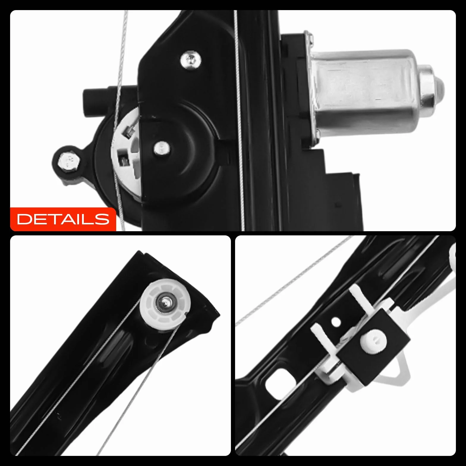 Frankberg Alzacristallo Elettrico con Motore 6 poli Anteriore Destro 4/5-Porte Compatibile Fiorino Furgone/MPV