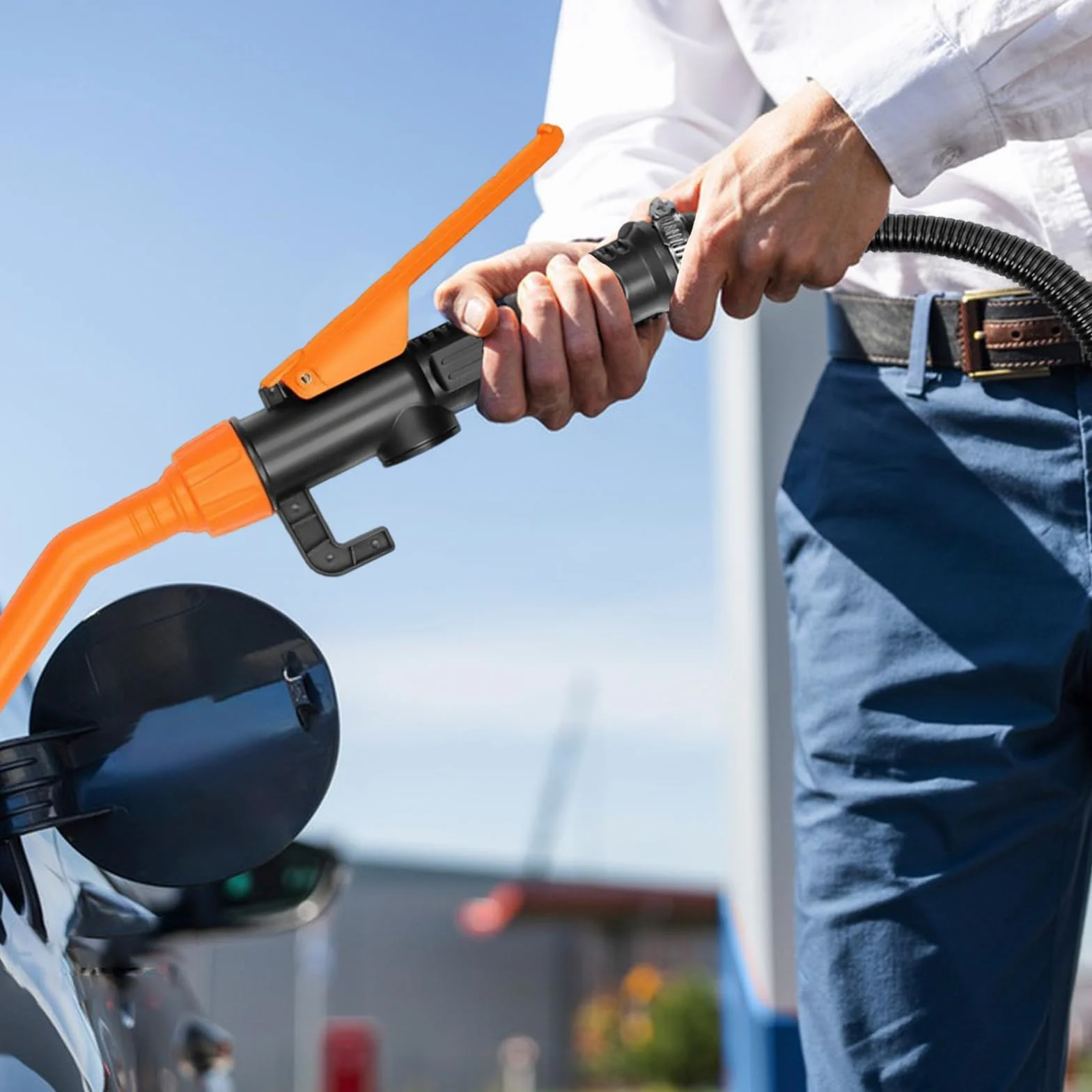 Pompa di trasferimento carburante a batteria portatile con controllo flusso benzina diesel olio gas acqua