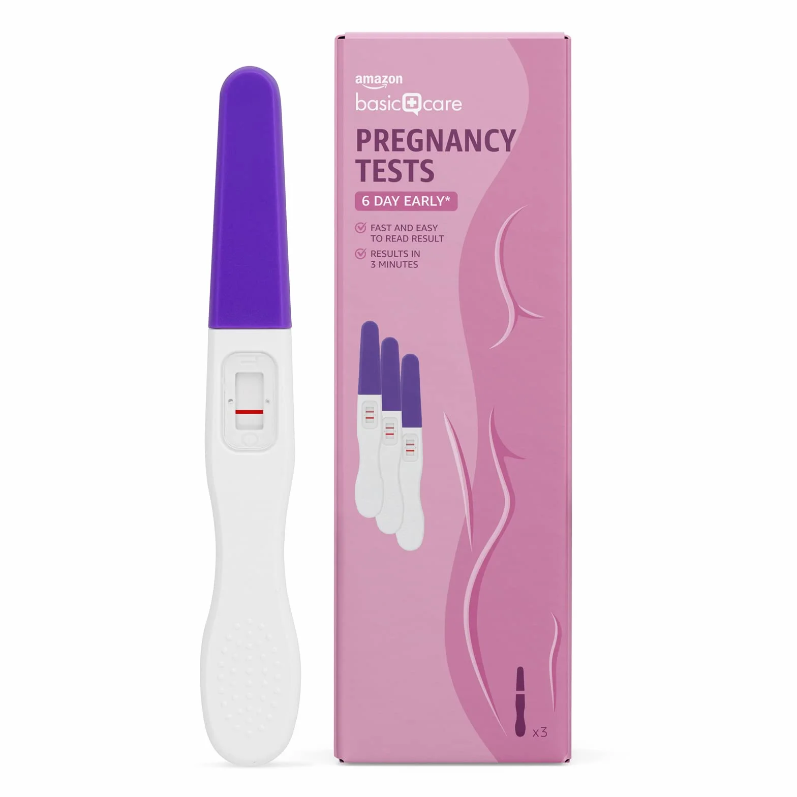 Amazon Basic Care Test di gravidanza Rilevazione precoce 6 giorni prima confezione da 3 test