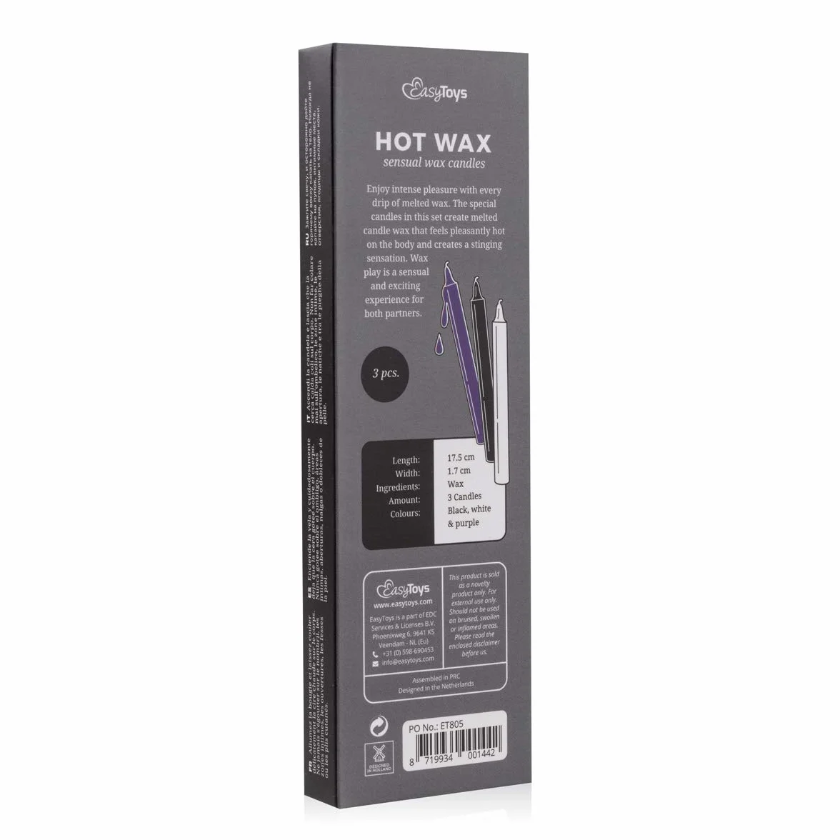3 Piezas Velas Sensuales De Cera Caliente 90 Gr