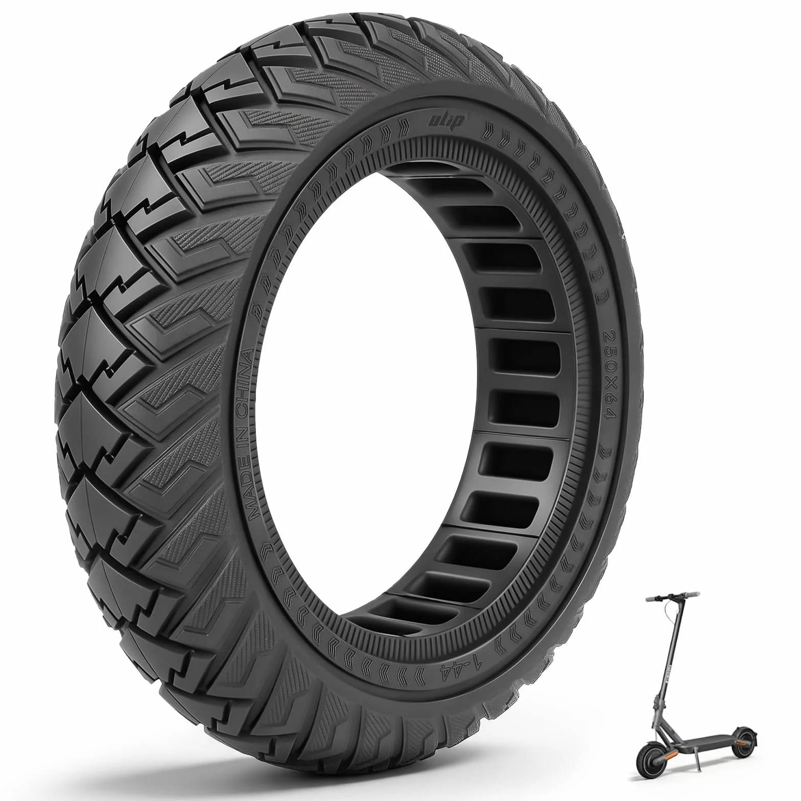 250 x 64 pneumatici completi per Xiaomi 4 Ultra, Navee S65, Navee S65C, scooter elettrico 250 x 64 fuoristrada, pneumatici solidi da 10 pollici, pneumatici in gomma piena, accessori di