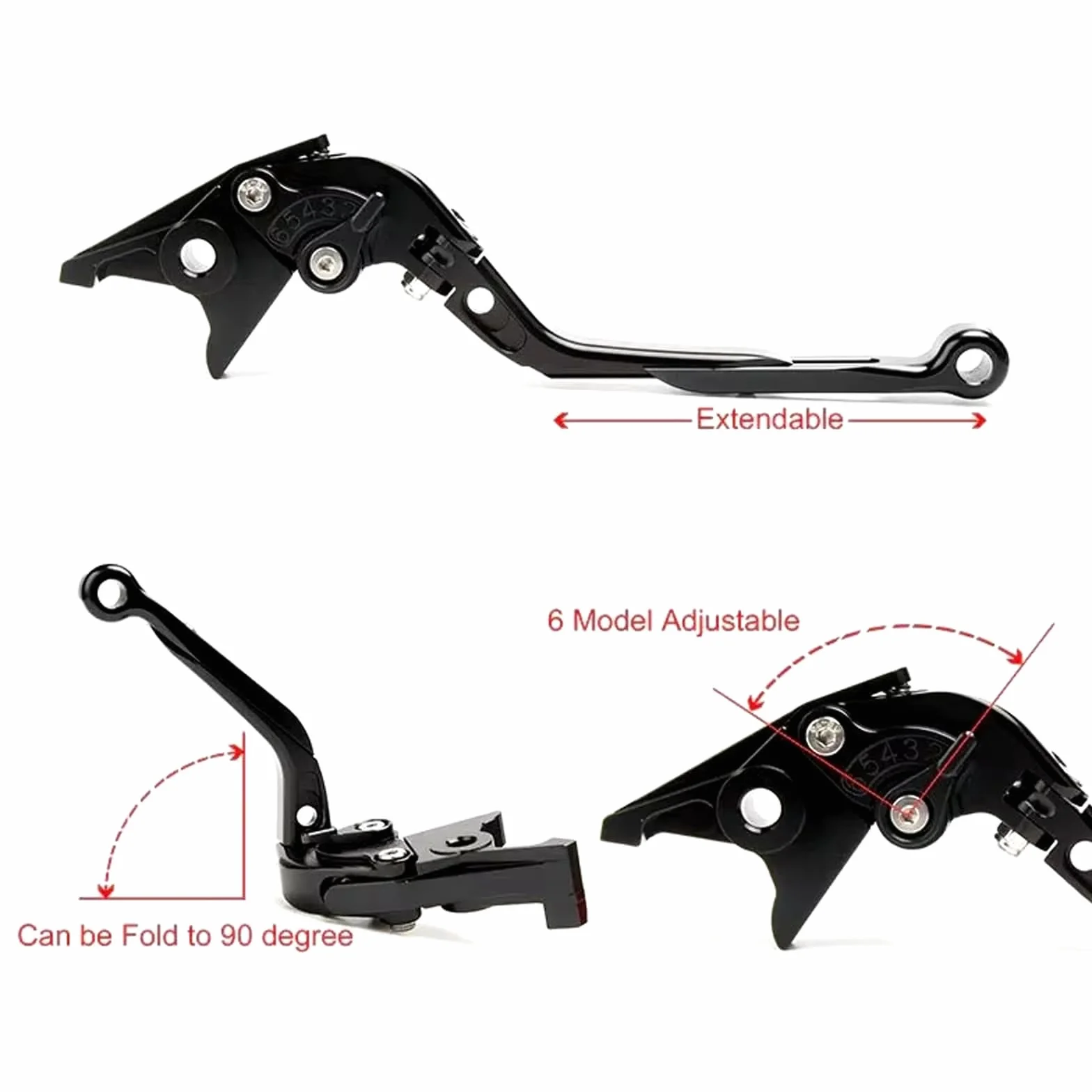 Per TMAX 530 TMAX530 SX DX 2012-2019 TMAX 560 2020 2021 2022 2023 2024 Tech Max Leve Freno Frizione in alluminio Per Moto (Tutto Nero)
