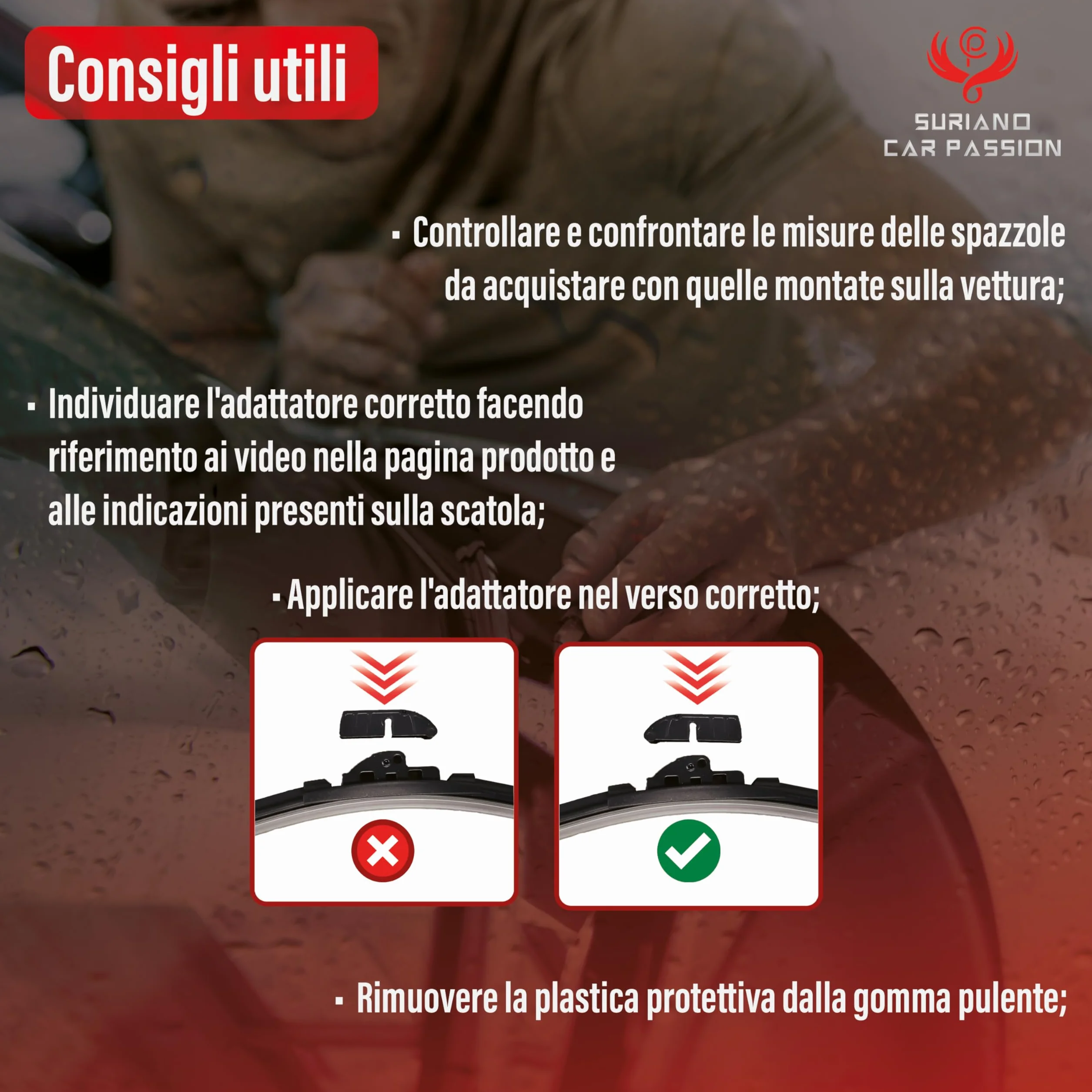 Coppia Spazzole Tergicristallo Compatibili FIAT 500 2007+ 500 ABARTH 60 35 cm Aero Flat