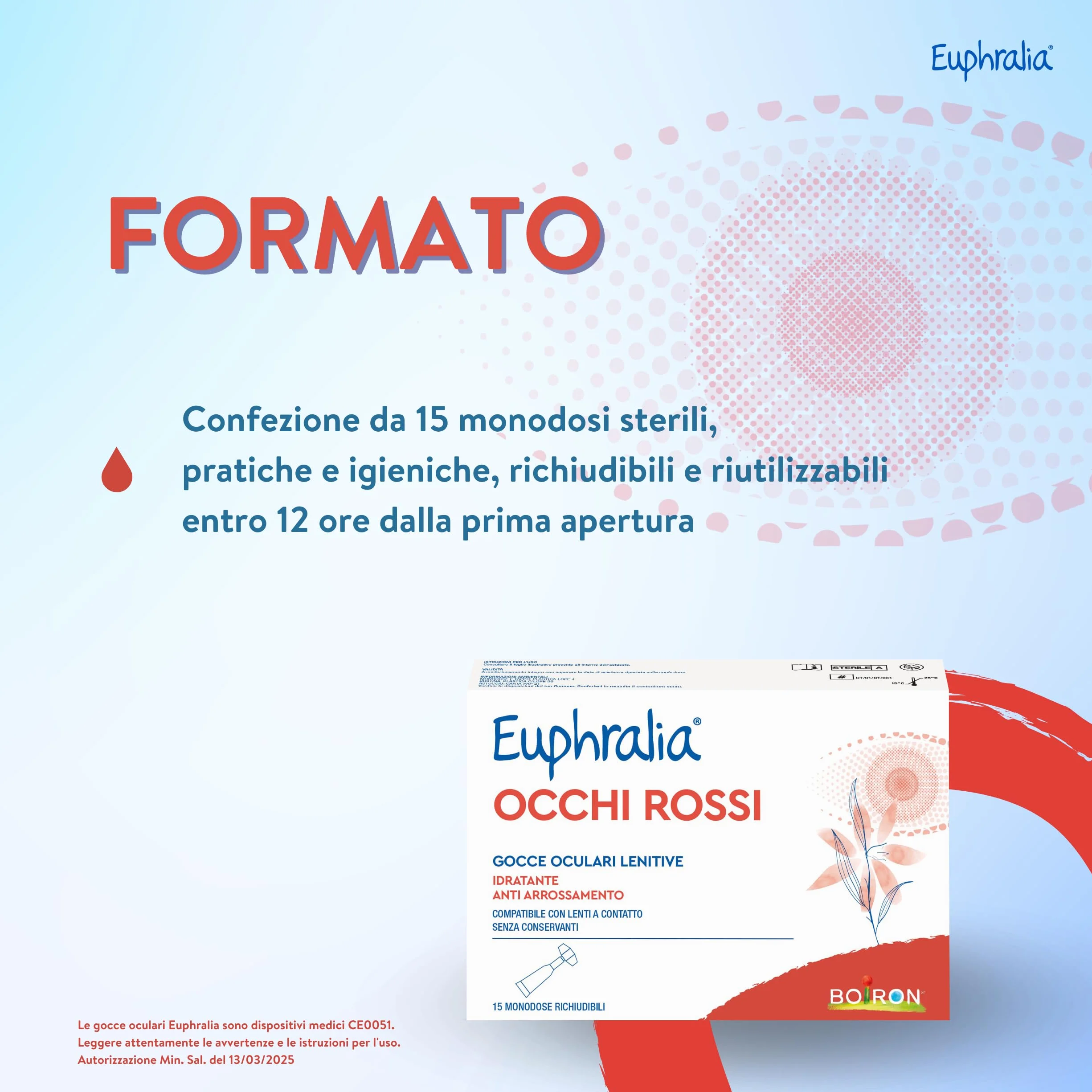 Euphralia Occhi Rossi Gocce Oculari Lenitive 15 Monodose Acido Ialuronico Camomilla