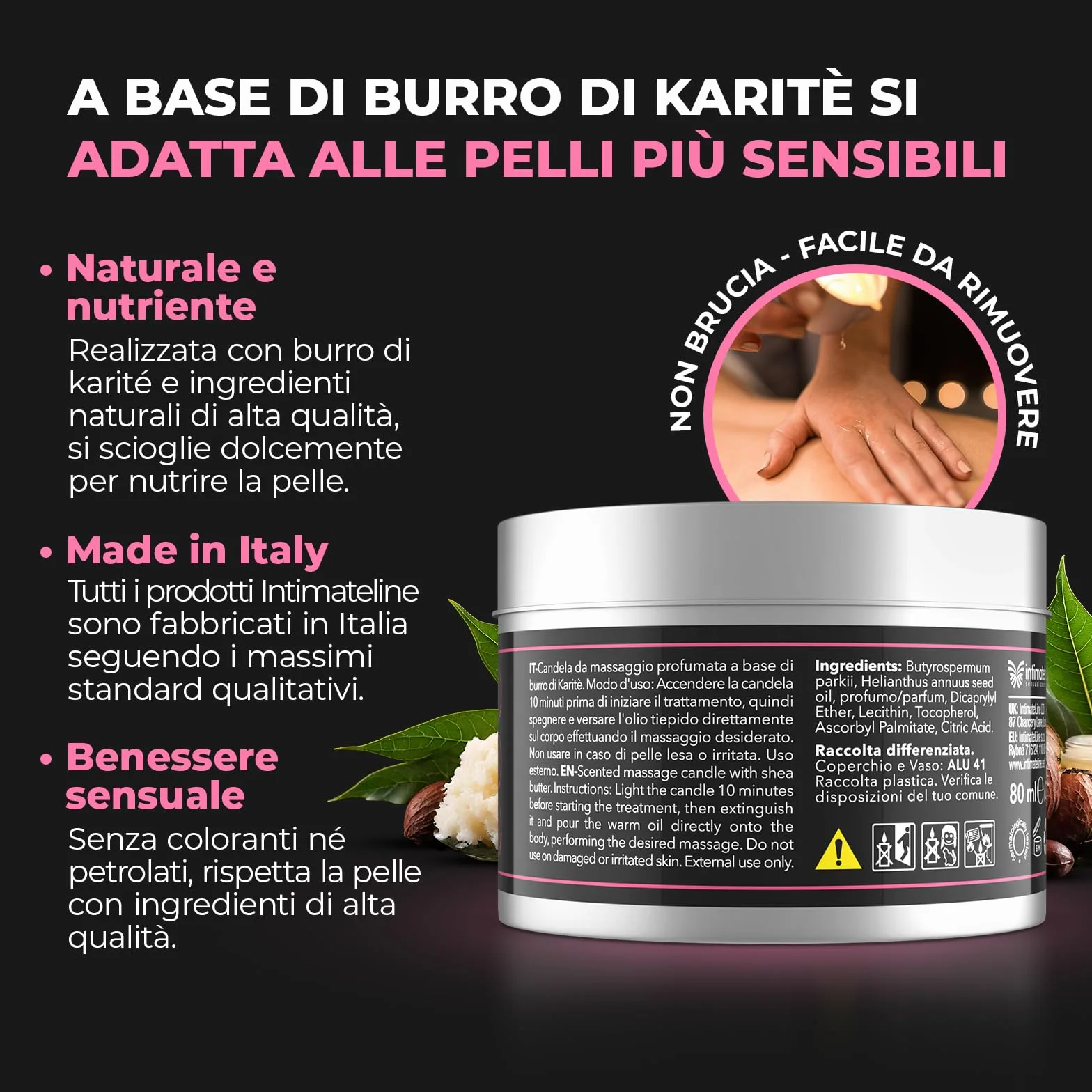 Ardes Massage Candle Sensuale Aromatizzata Uva Fragola