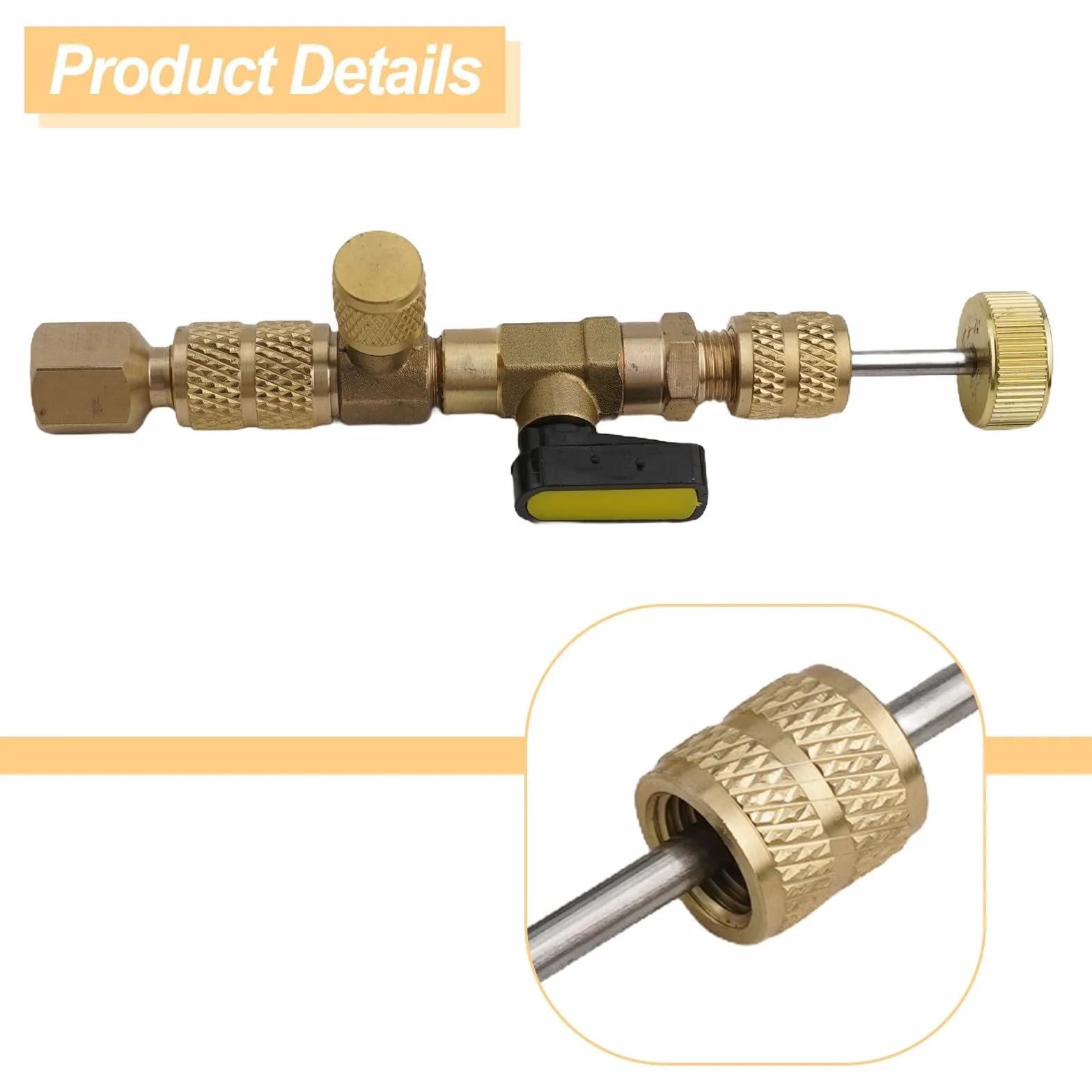 Kit di montaggio con doppio adattatore SAE 1/4 e 5/16 pollici per condizionatori d'aria HVAC R12 R22 R404 R407 R410 R32