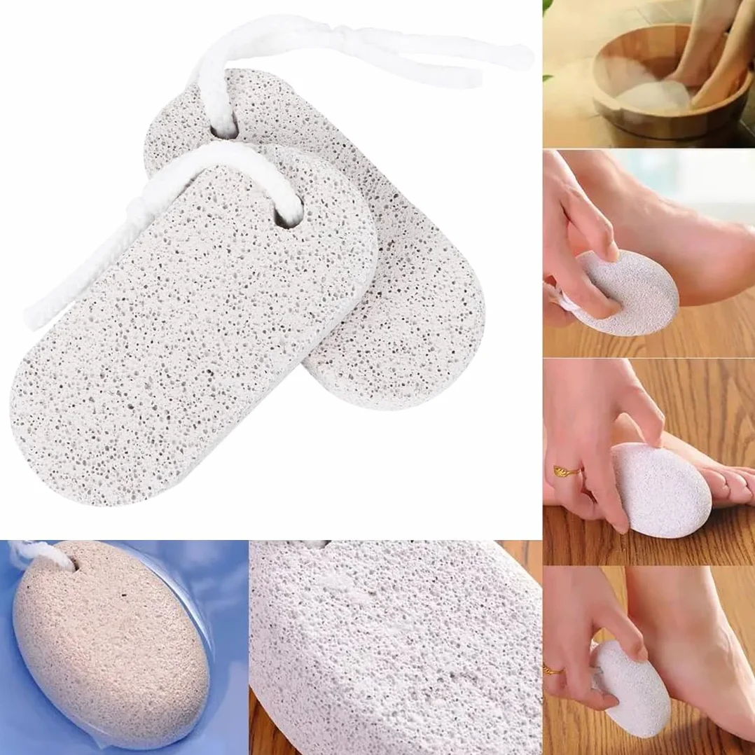 Pietra Pomice Naturale per Piedi, 2 Pezzi Lava Pedicure Tools, Esfoliazione Rimuovere Pelle Morta
