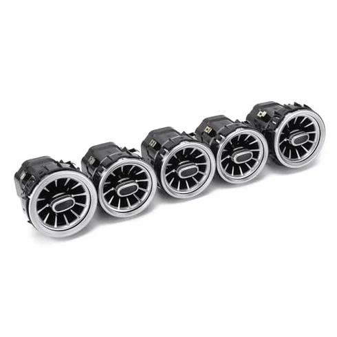 Naroote Kit di Ventilazione per Turbina LED 64 Colori C Classe GLC W205 2019-2021 ABS+PC 5 Pezzi