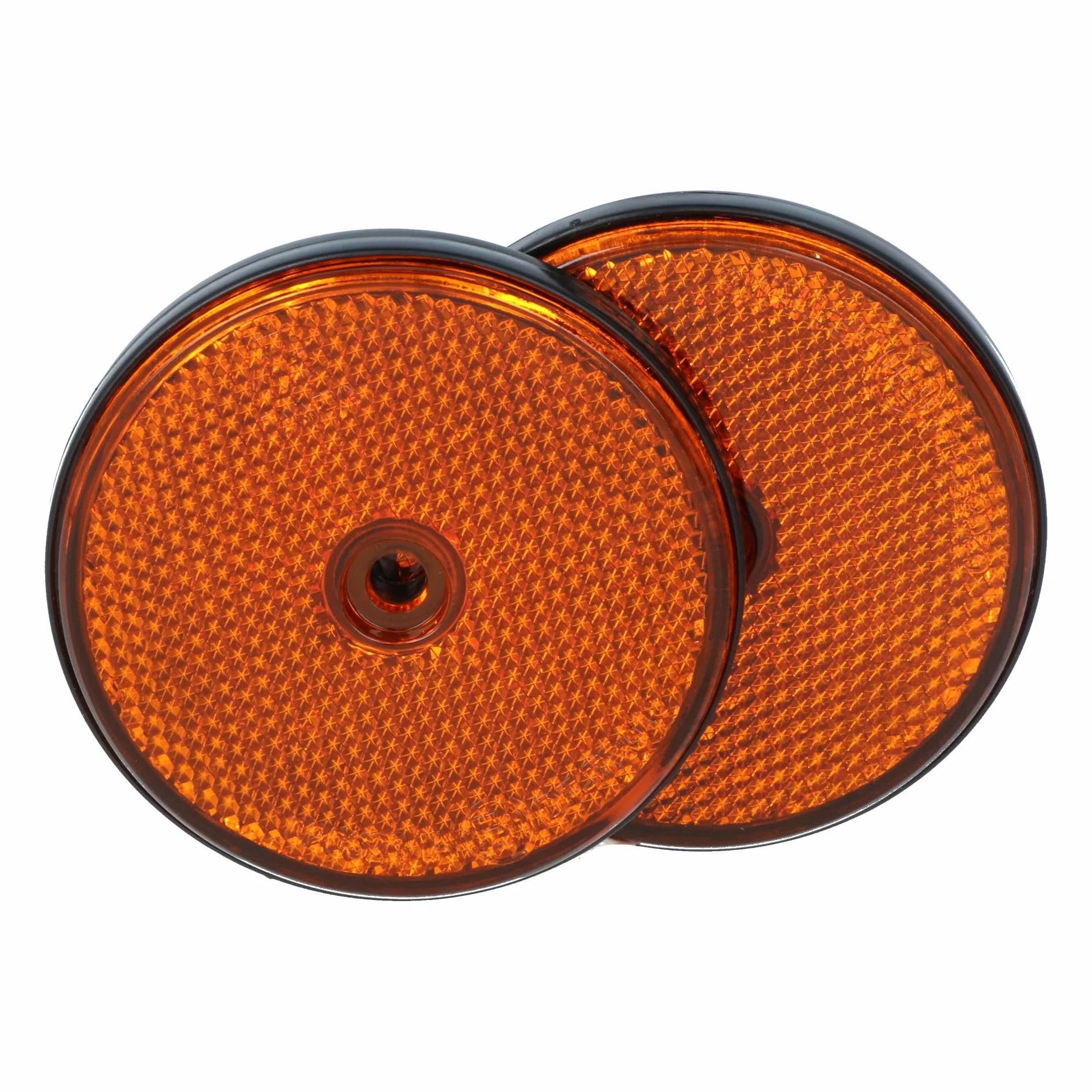 Carpoint Catarifrangenti Rotondi 70mm Arancio 2-Pezzi
