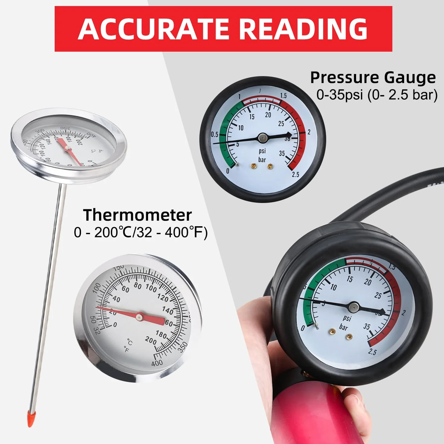 FreeTec Tester Pressione Radiatore Universale, Impianto Raffreddamento Test Perdite Refrigerante