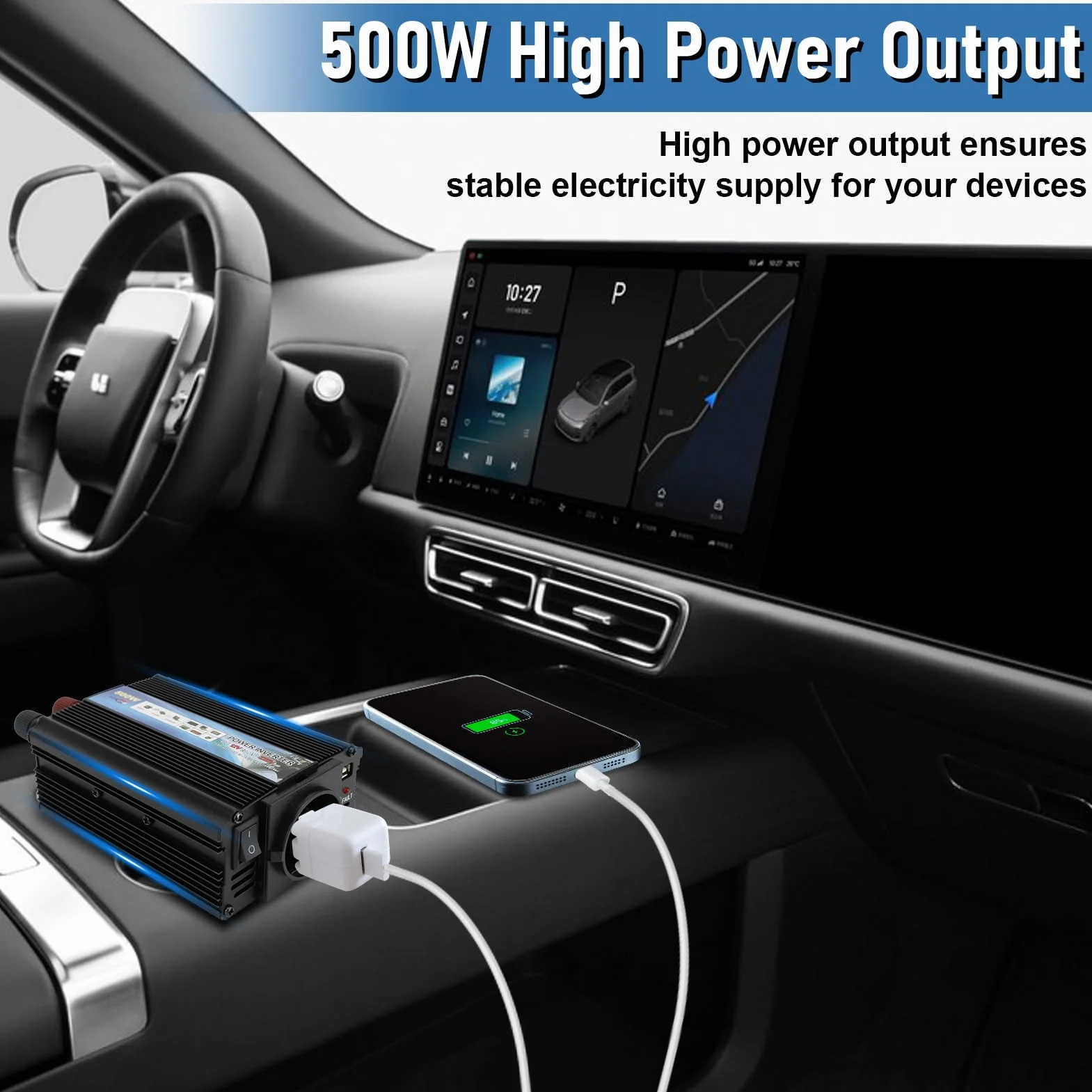 Convertitore di Potenza 350W 12V 220V DC AC USB Onda Sinusoidale Modificata