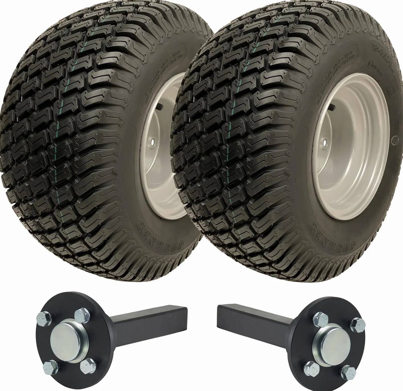 Parnells - Kit Rimorchio ATV - 2 Ruote 18x8.50-8 + 2 Mozzi 4xm12 100 mm PCD e Assali 35 mm x 35 mm - Wanda P332 a 4 Strati, 750 kg, Altezza 455 mm, Larghezza 210 mm - Contrassegno E, Legale Stradale