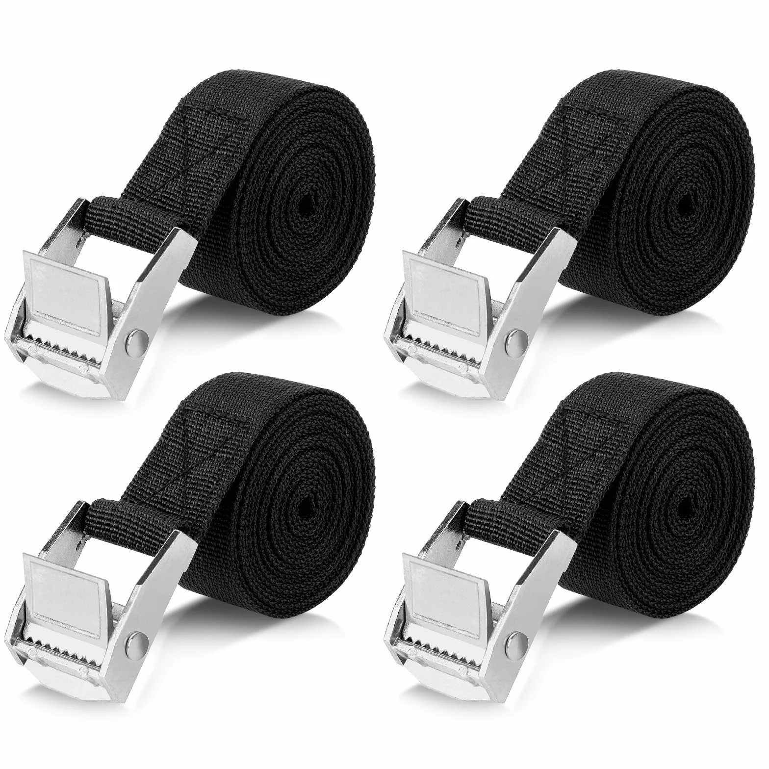 Romon Cinghie di Fissaggio 2M, Set di 4 Cinghie a Cricchetto 25MM, 250KG, per Moto Bicicletta Truck