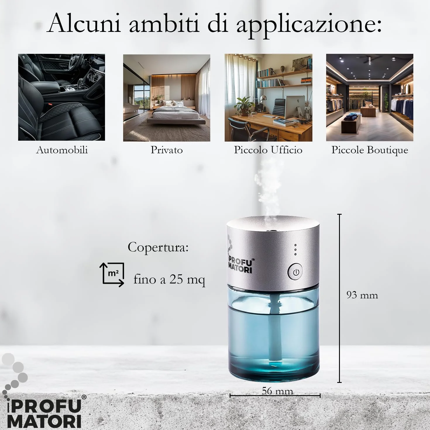 Profumatore auto elettrico ricaricabile USB Vento di Gallura 80 ml
