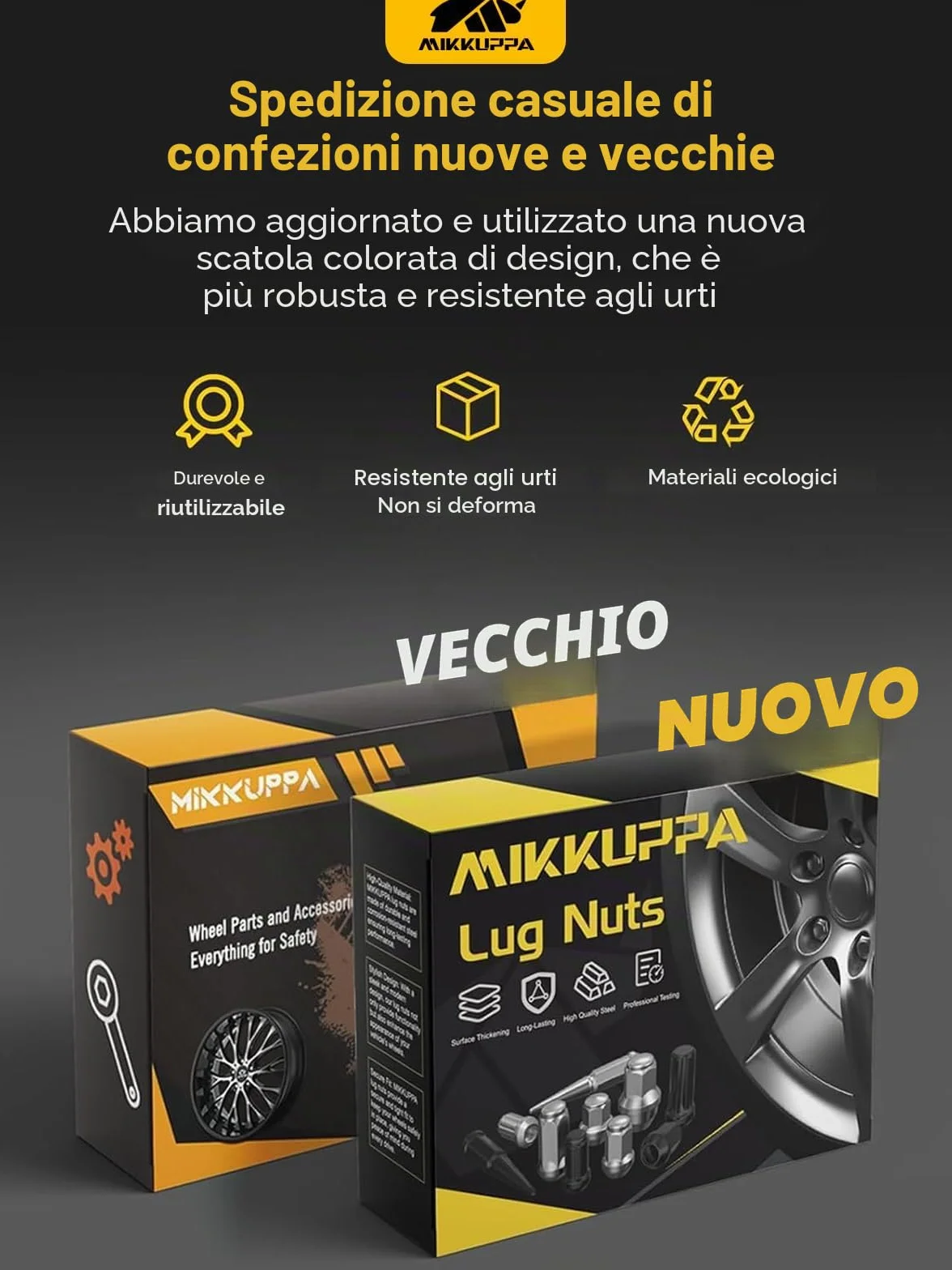 MIKKUPPA Dadi per ruota M12 x 1,5 - SW19 di ricambio per Ford Fusion, Focus, Escape, Fiesta, 20 pezzi monoblocco cromato OEM Factory Style Bulge Acorn Seat