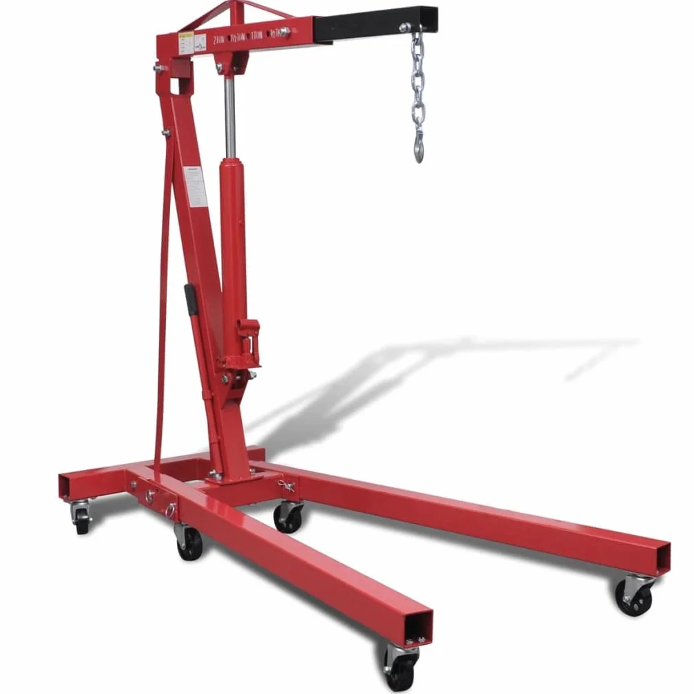 vidaXL Gru Idraulica Pieghevole Officina 2 TON 88,2 kg Sollevatore Martinetto