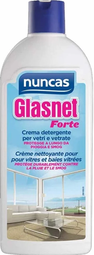 Nuncas Glasnet Crema Detergente Grandi Vetri e Vetrate Forte 500ml