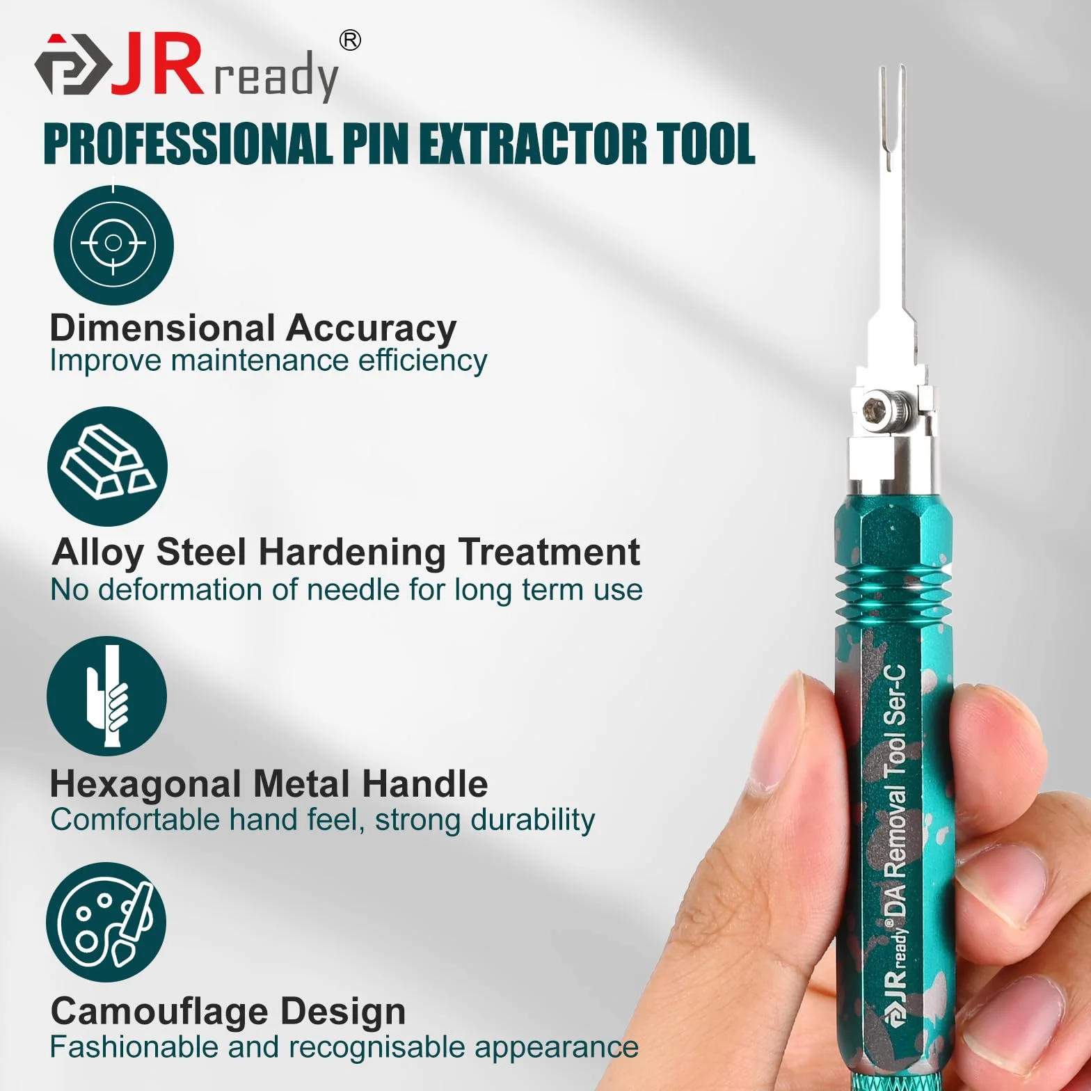 JRready ST5255-08 Strumento di Sblocco Automotive Connector Kit 8 Pezzi Terminal Removal Tool