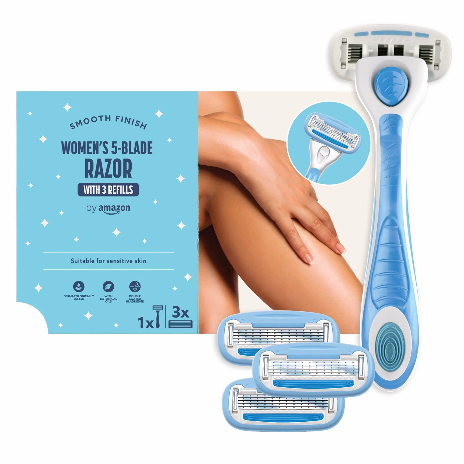 Rasoio da donna a 5 lame + 3 ricariche by Amazon