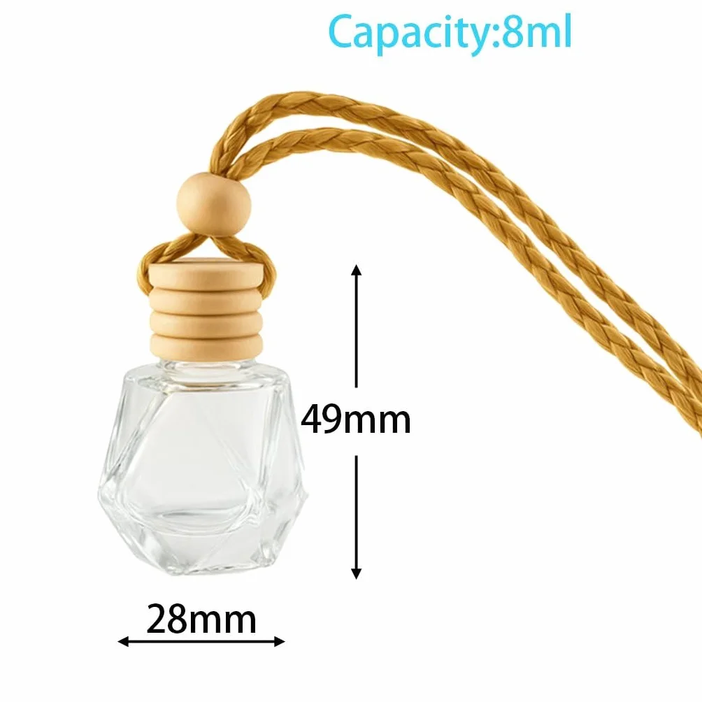 Bottiglia Deodoranti per Auto Vuota 30 Pcs Diffusore Olio Aromaterapia Retrovisore Specchio Décor