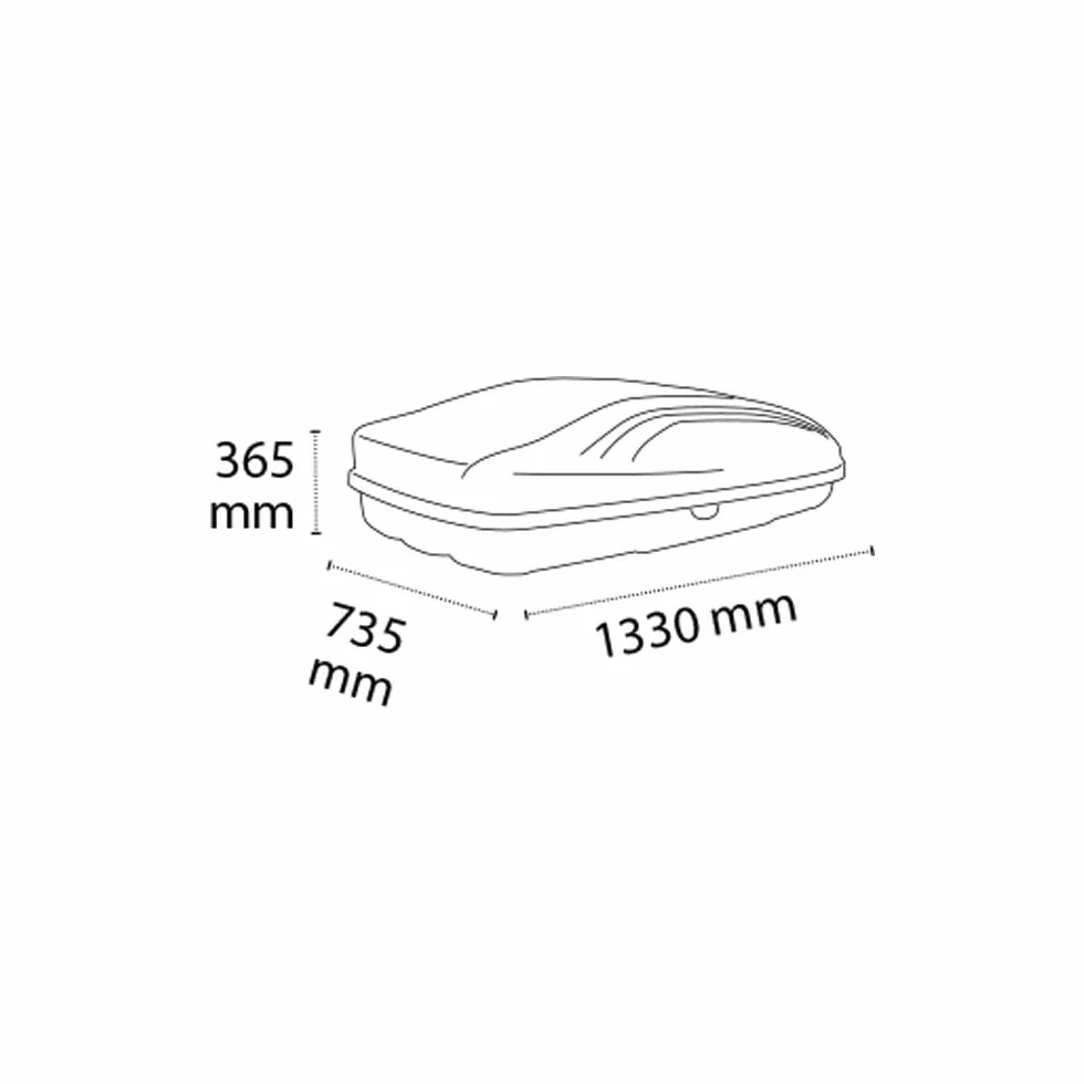 G3 G322300 Box da Tetto Time 320, 240 Litri, Grigio Scuro