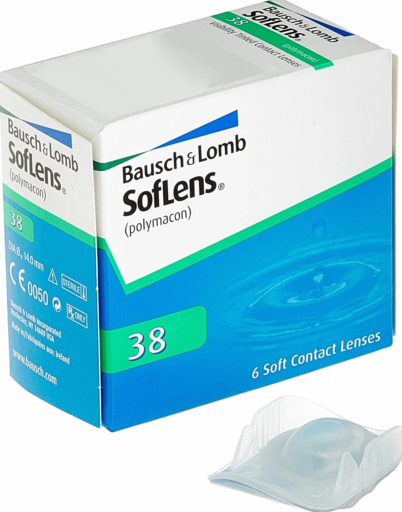 Soflens 38 Lenti a Contatto Correttive Bisettimanali 6 Lenti BC 8.7 mm DIA 14 mm -3.0 Diopt