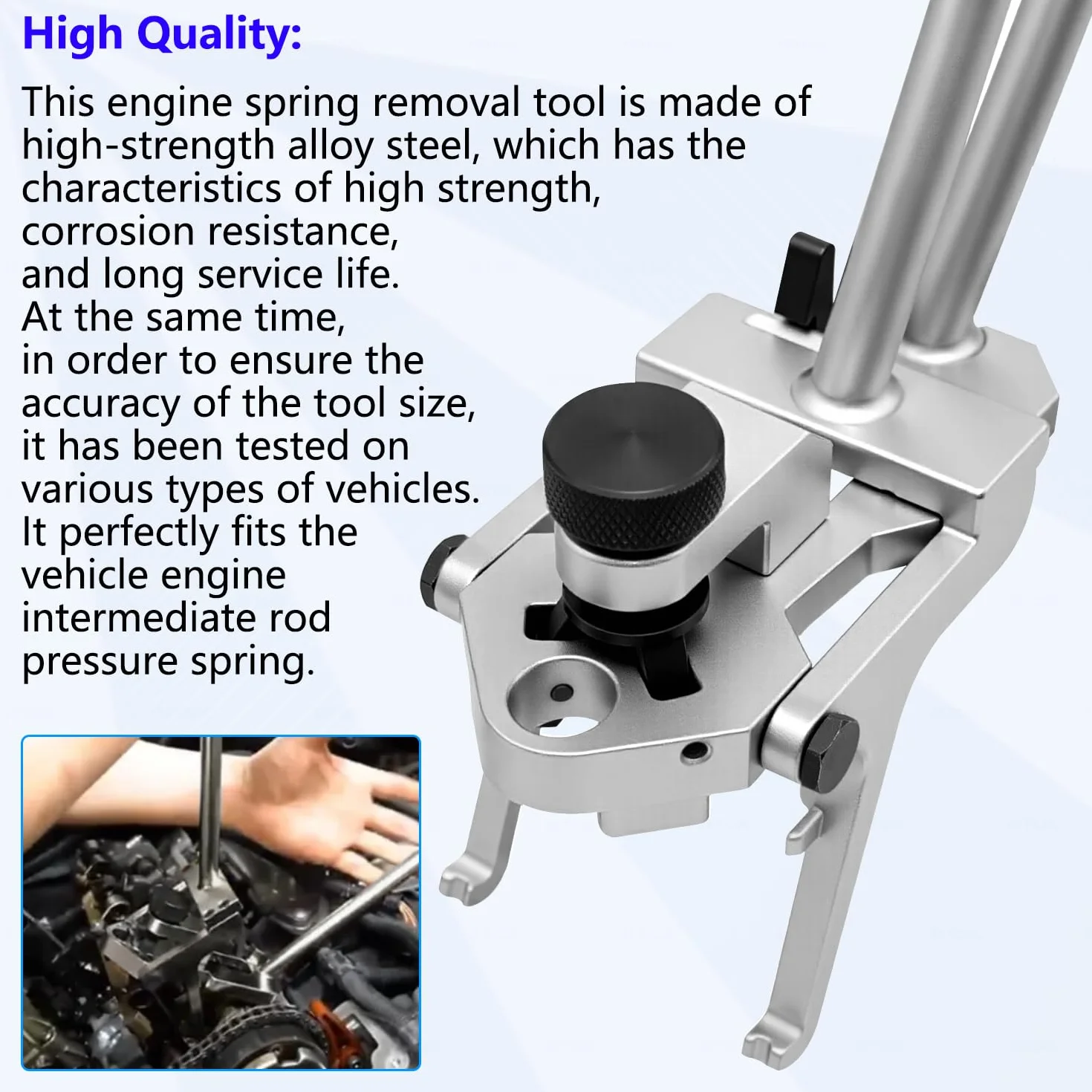 ZKTOOL Compressore per Molle Valvole, Attrezzo per la Sostituzione della Molla di Compressione della Valvola, per BMW N13 N20 N26 N51 N52 N53 N54 N55, Attrezzo per Molle di Torsione della Valvola